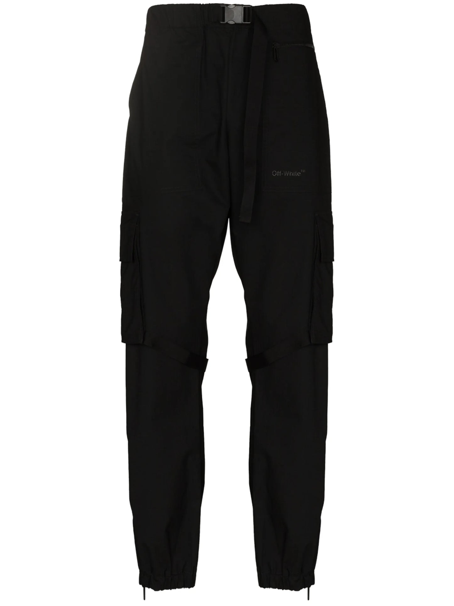 Diag-stripe ripstop cargo trousers