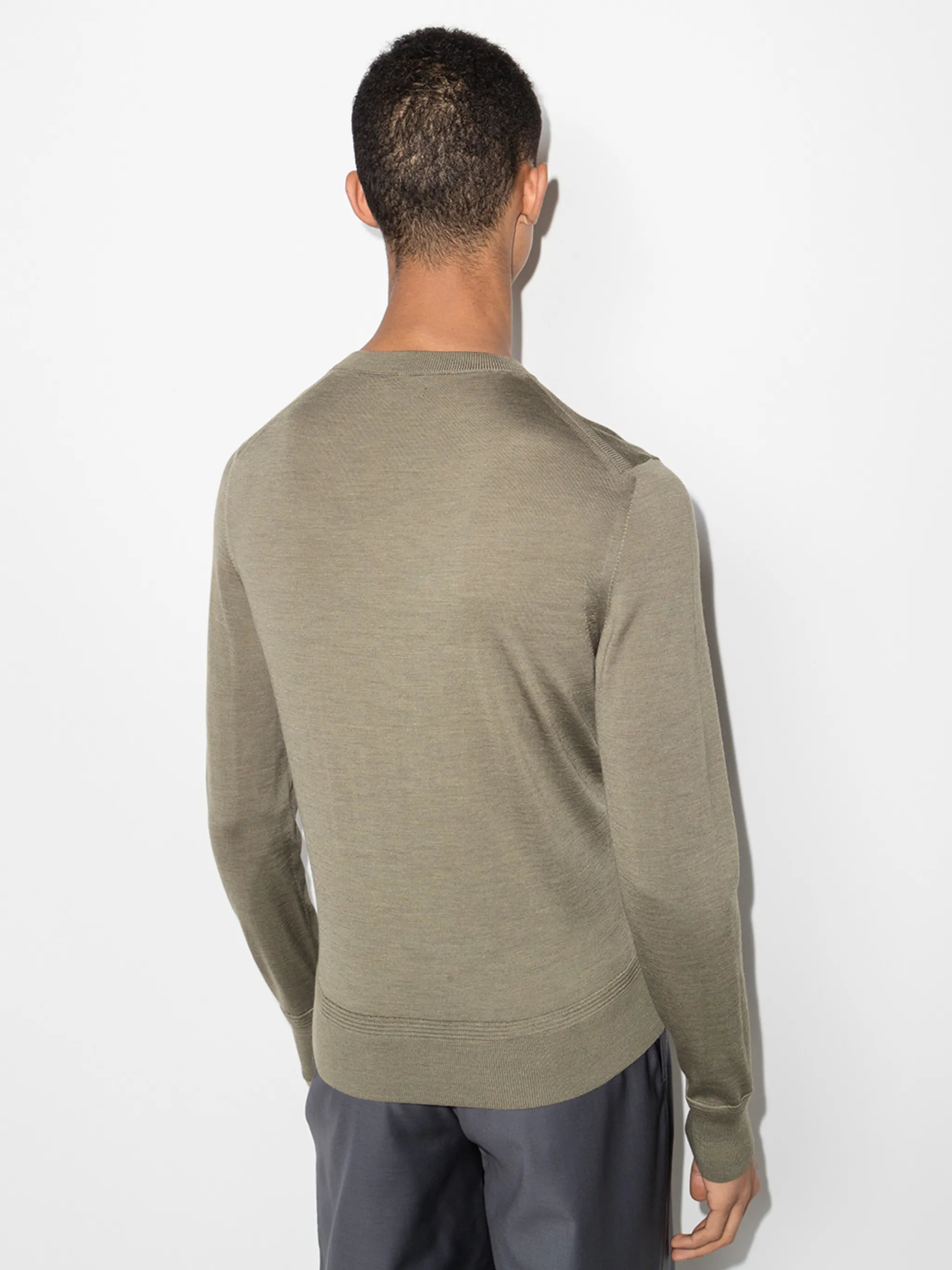 knitted crew-neck jumper