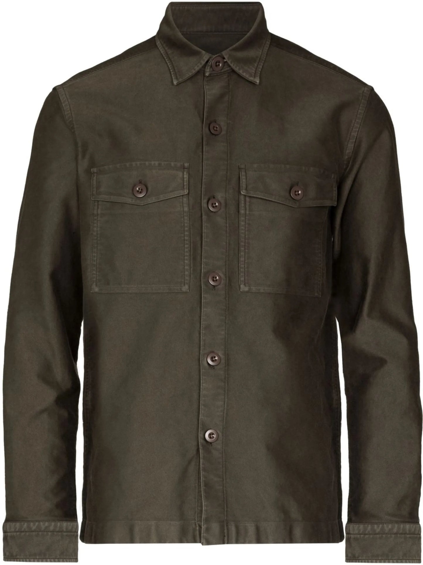 chest-pockets denim shirt