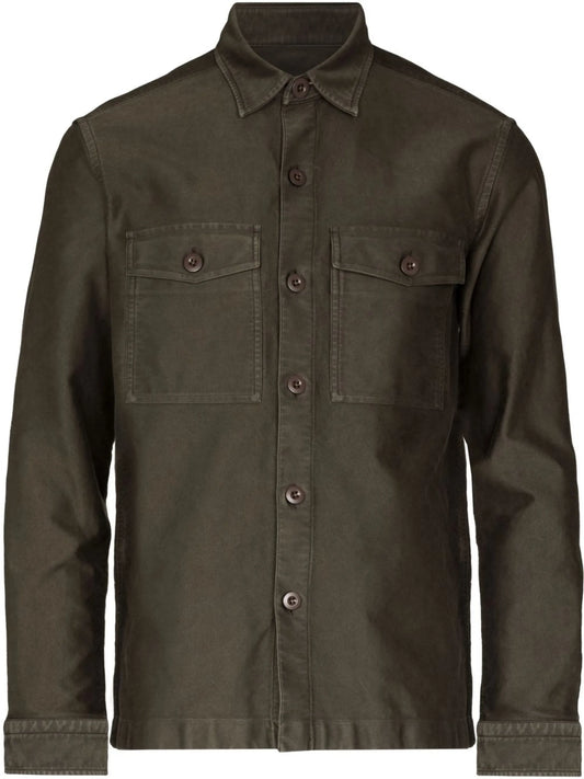 chest-pockets denim shirt
