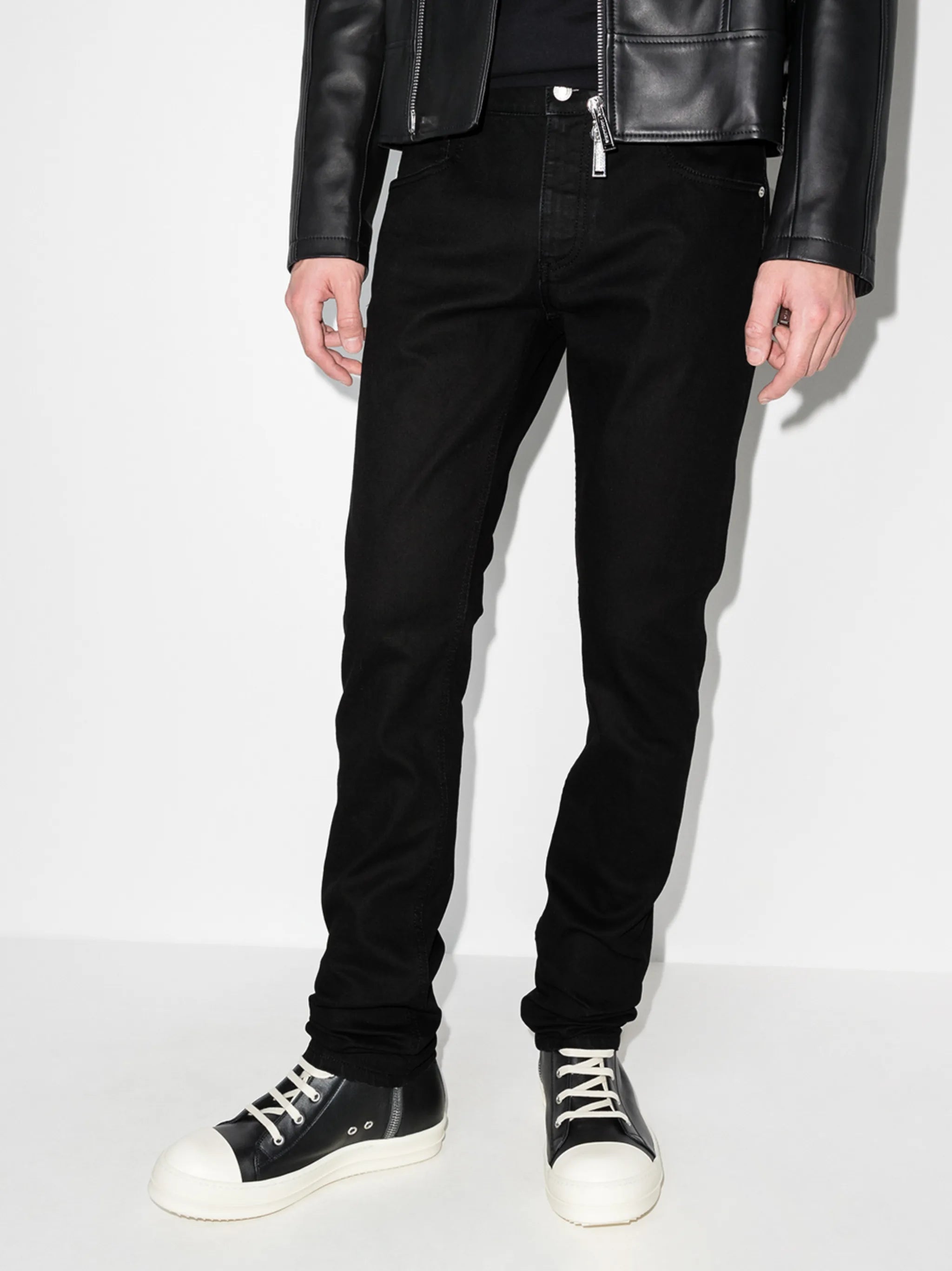 embroidered logo jeans