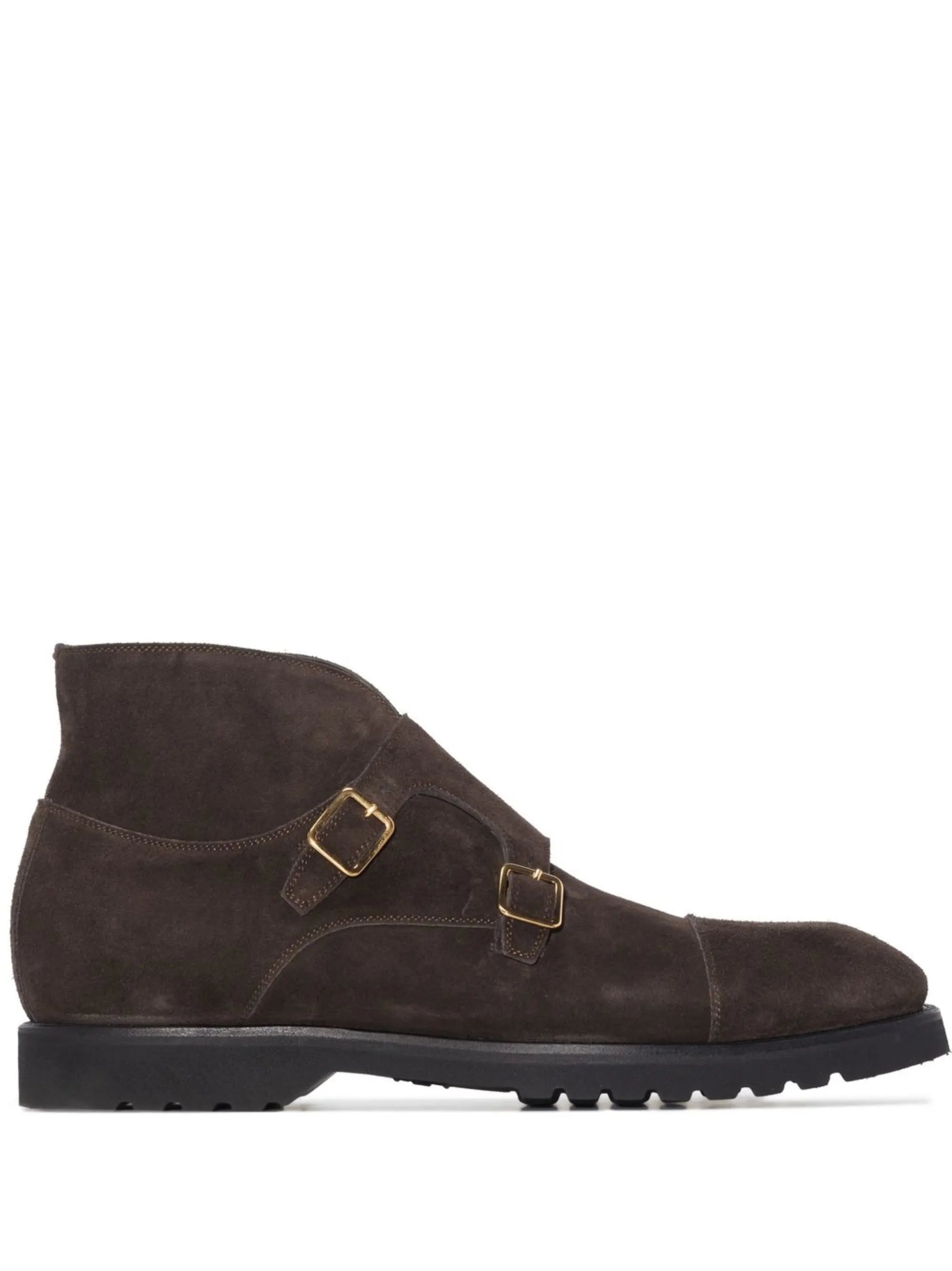 double monkstrap ankle boots