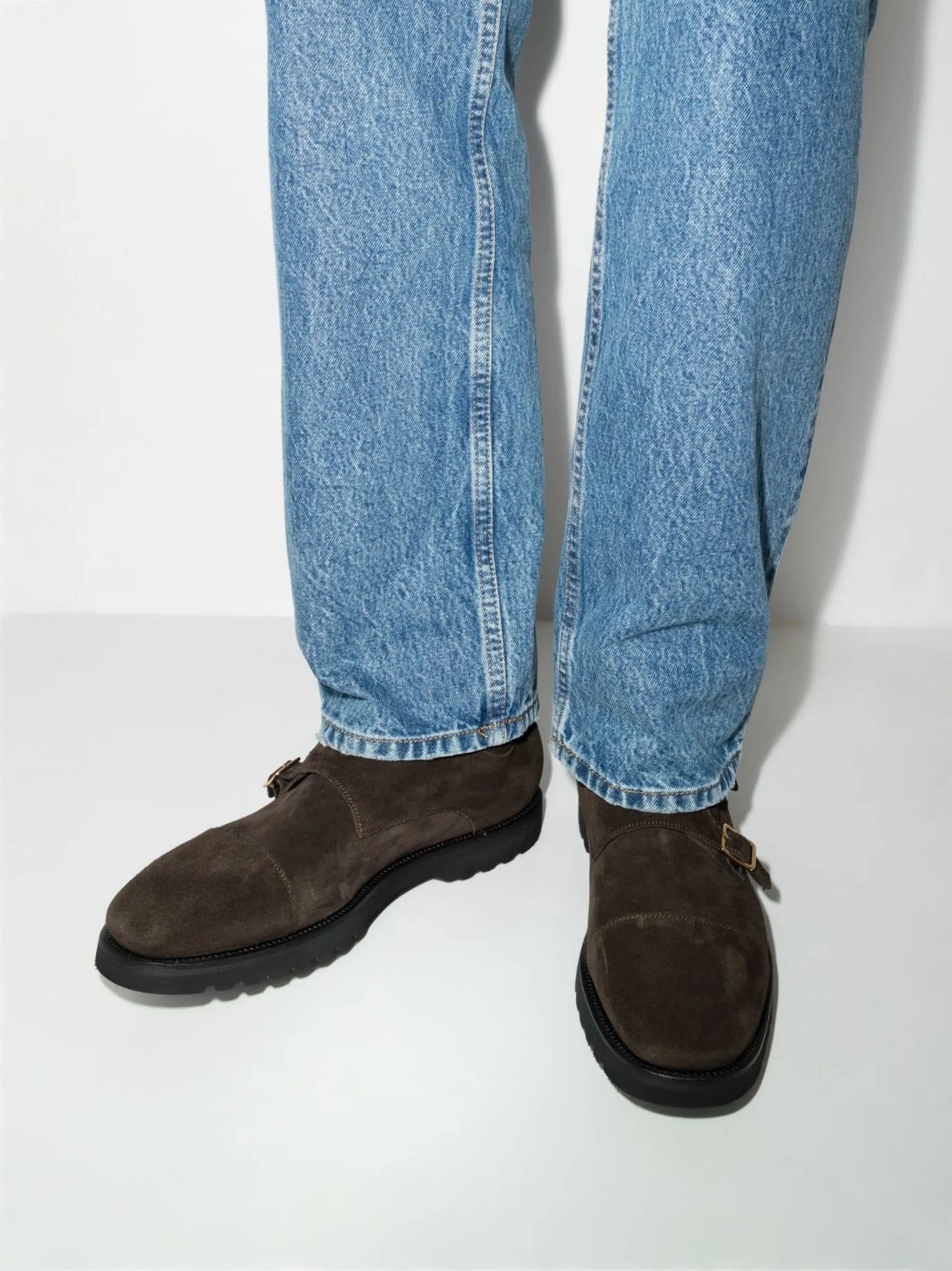double monkstrap ankle boots