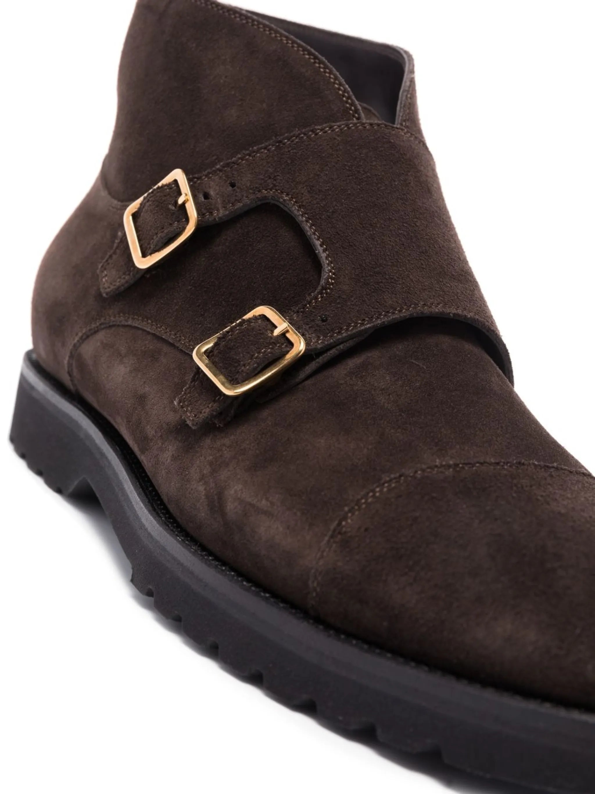 double monkstrap ankle boots