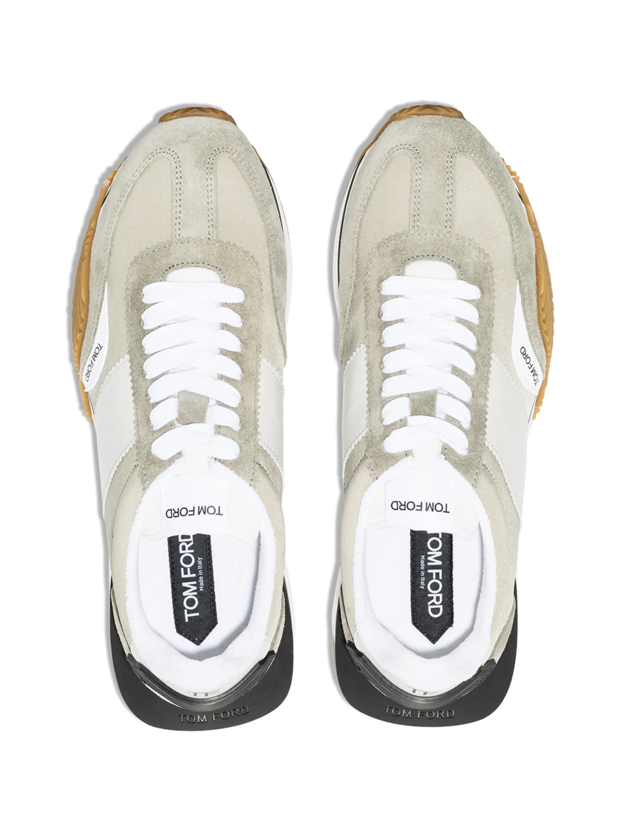 multi-panel lace-up sneakers