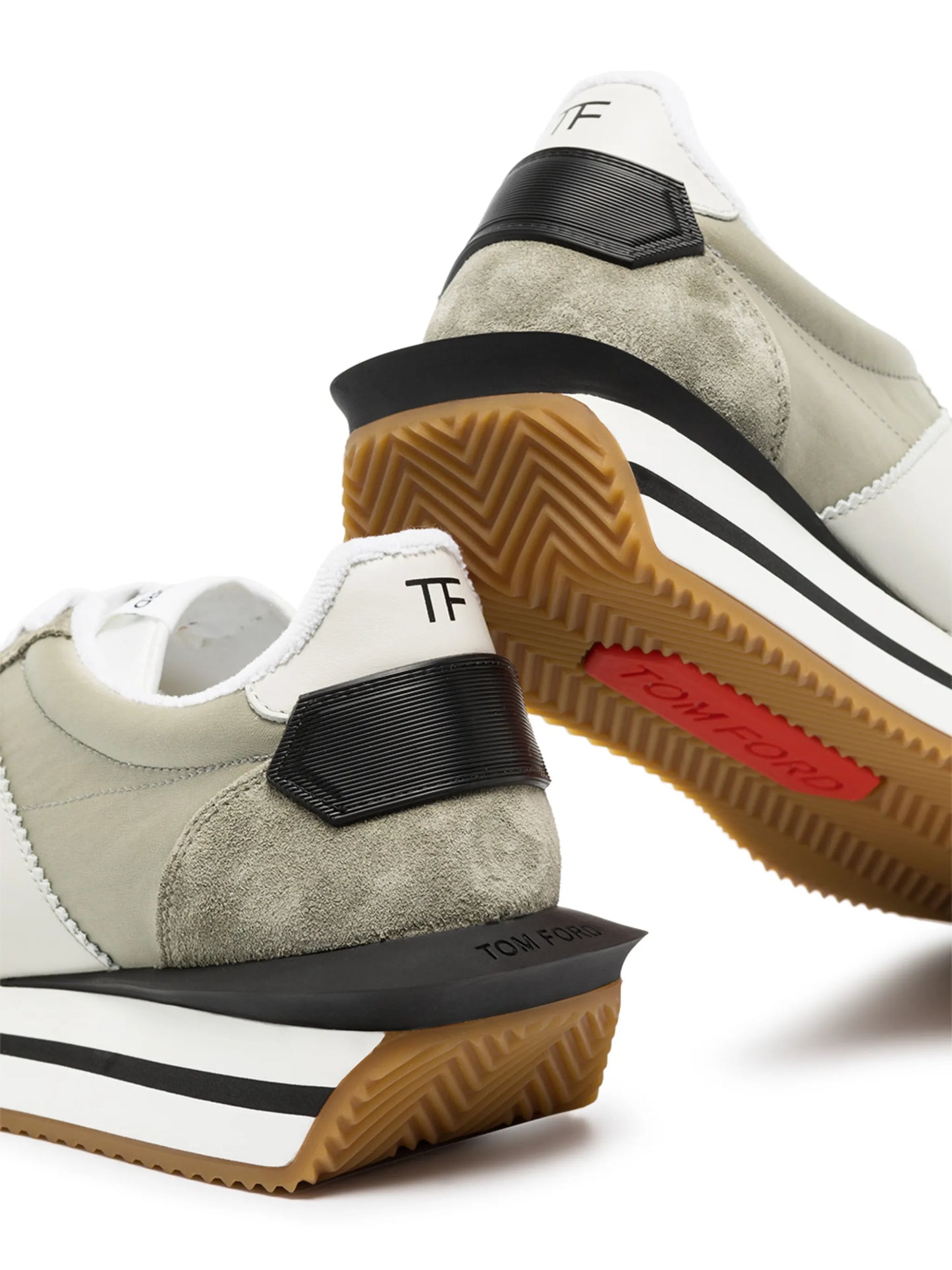 multi-panel lace-up sneakers