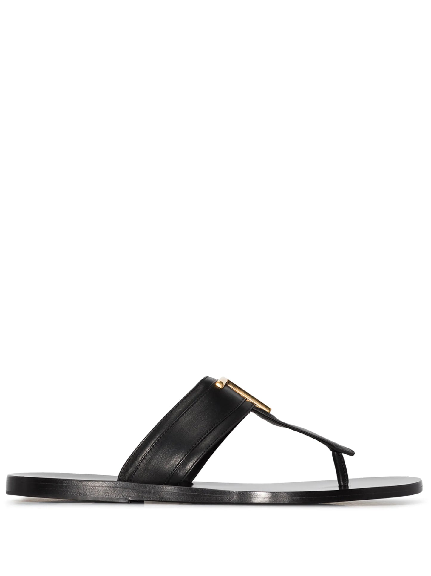 T-logo thong-strap flip flops