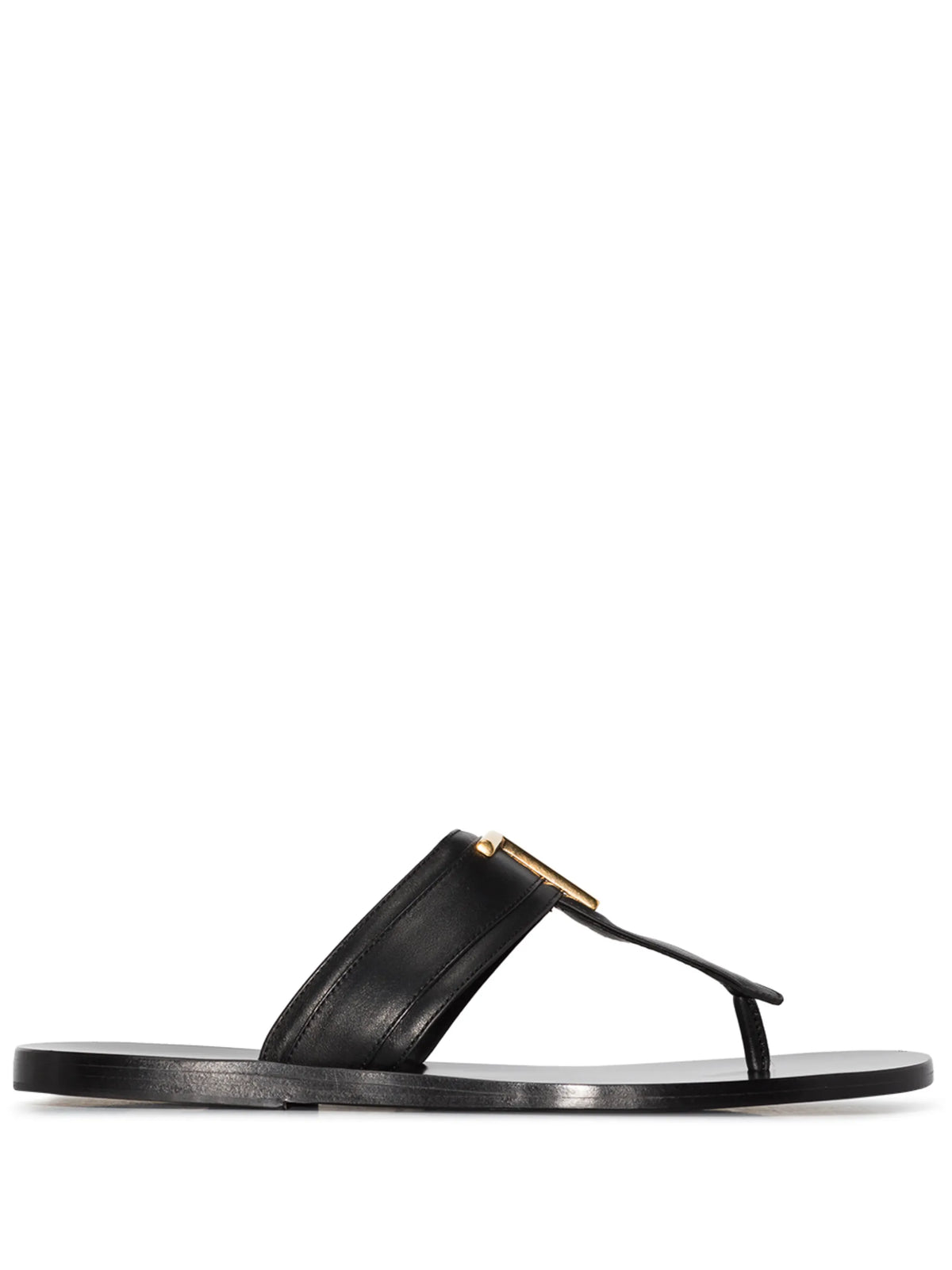 T-logo thong-strap flip flops