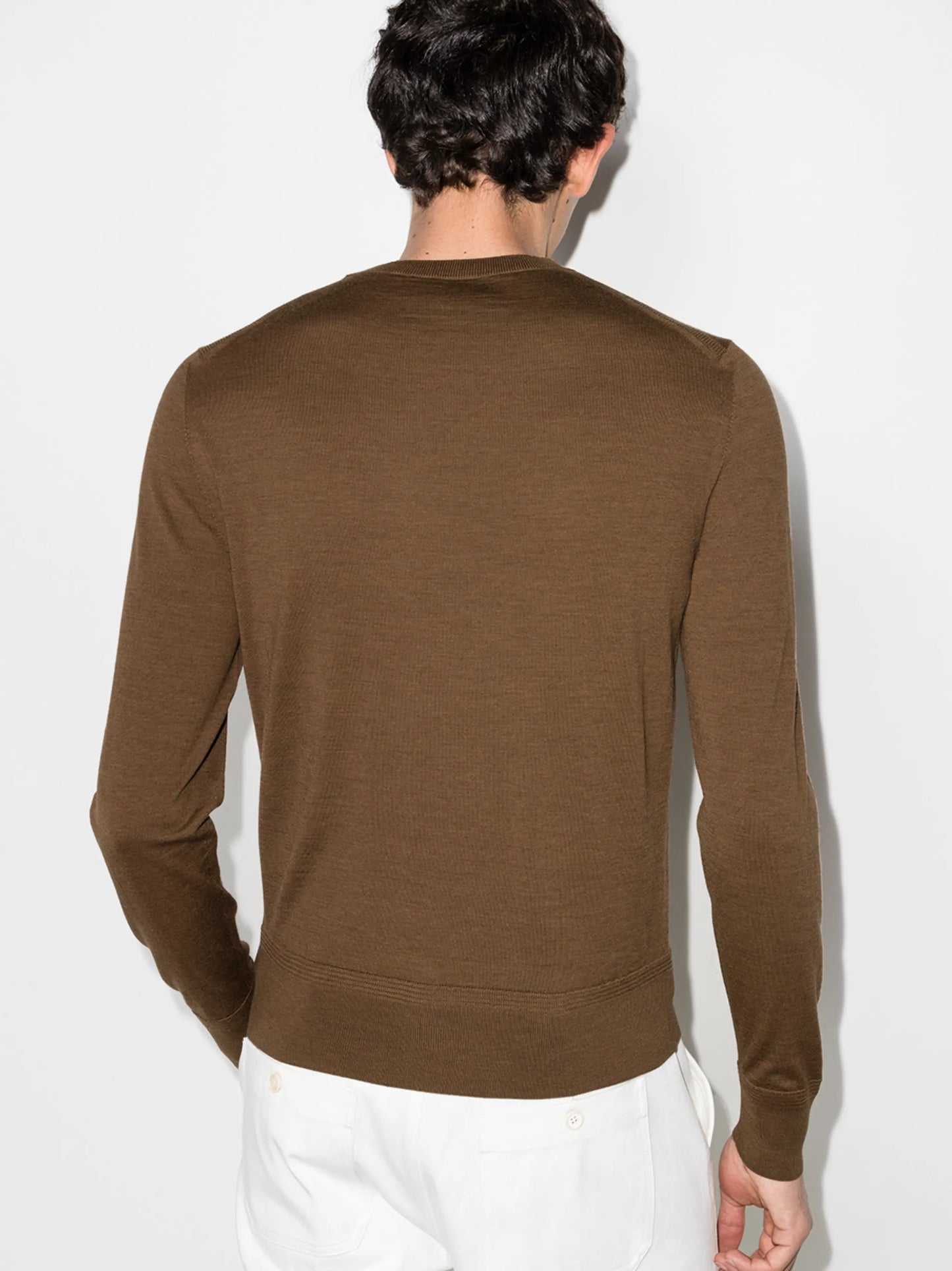 crew-neck wool jumper
