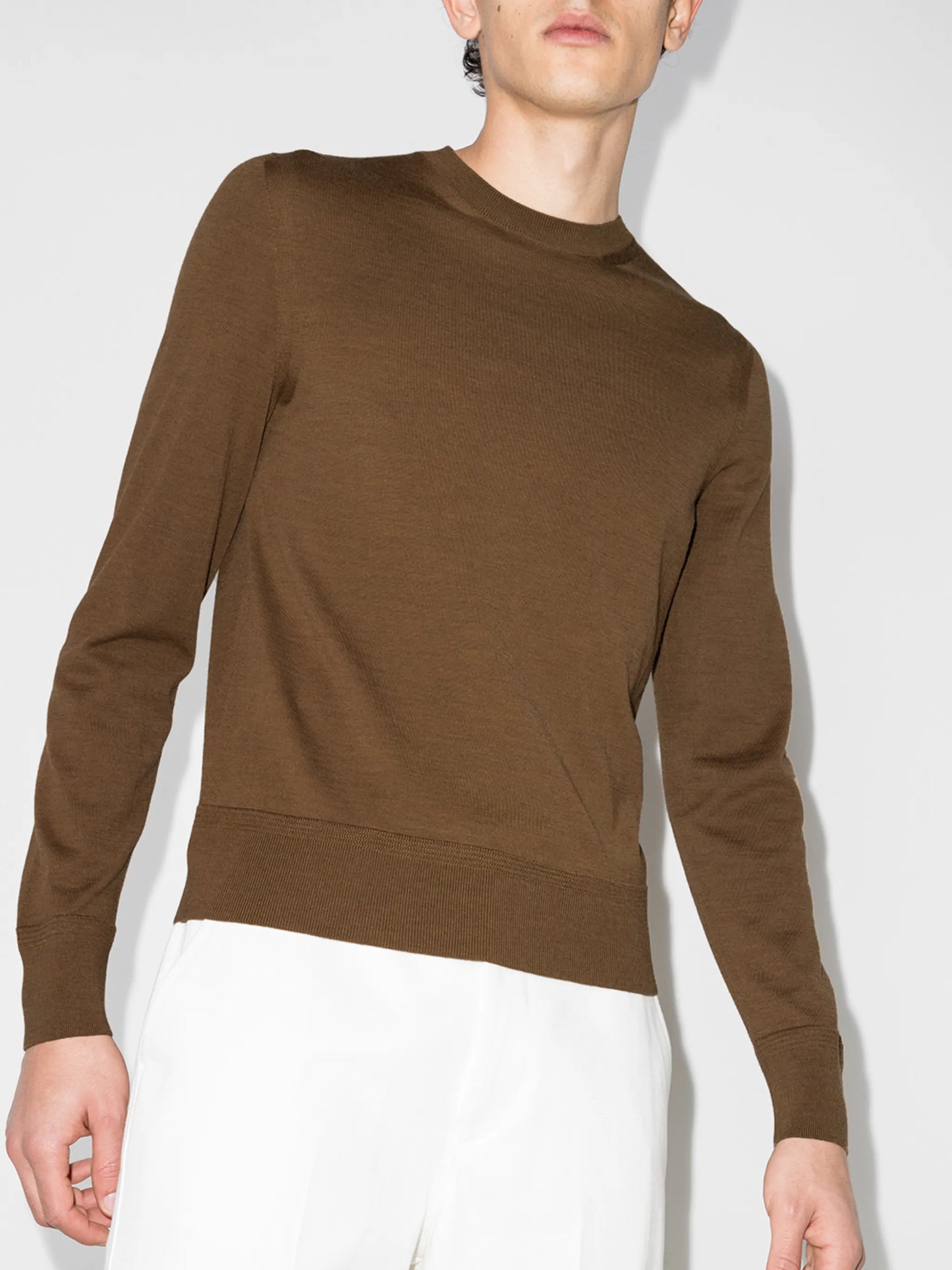crew-neck wool jumper