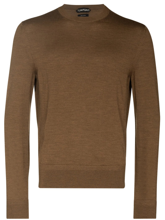 crew-neck wool jumper