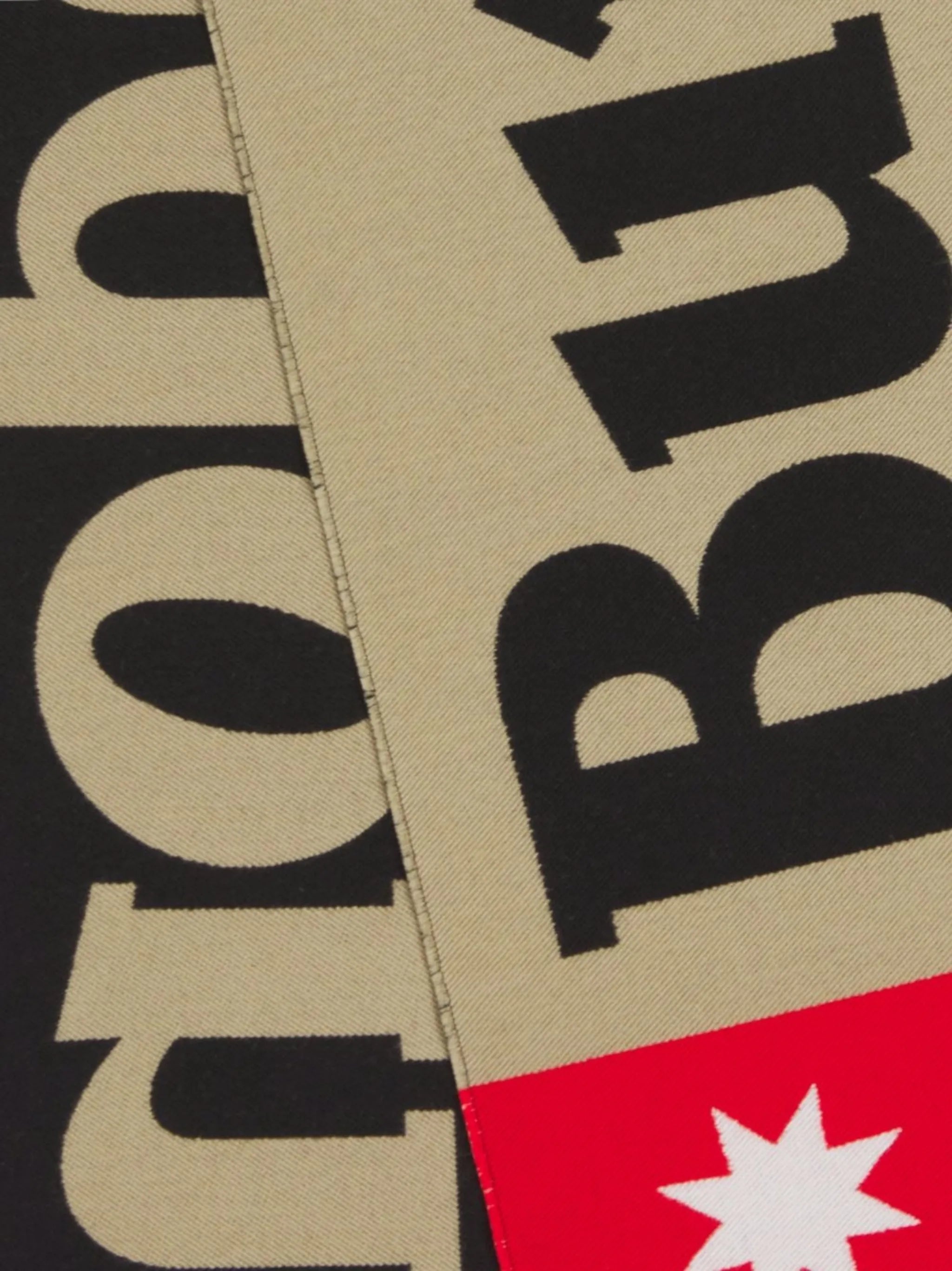 logo-jacquard wool-silk scarf