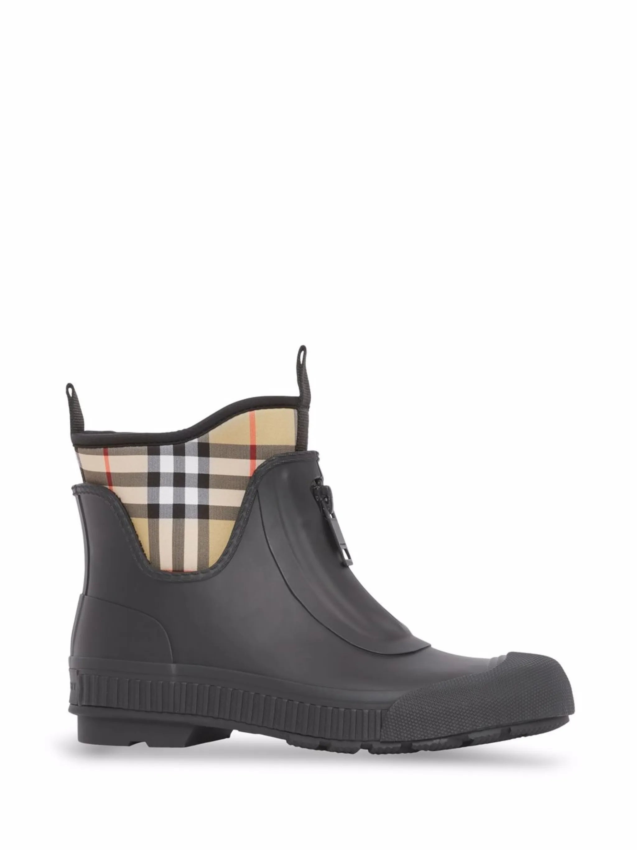check-panel rain boots