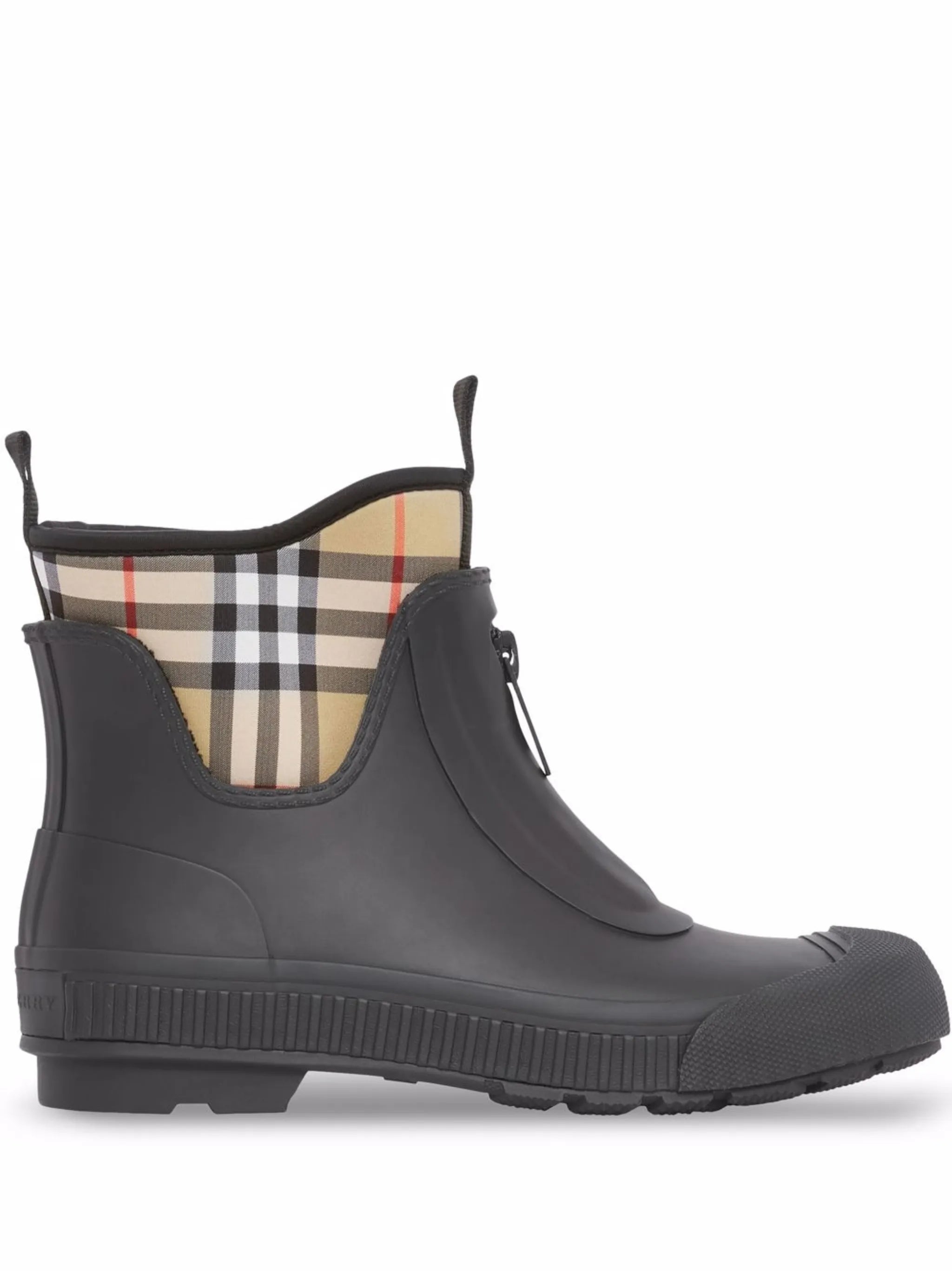 check-panel rain boots