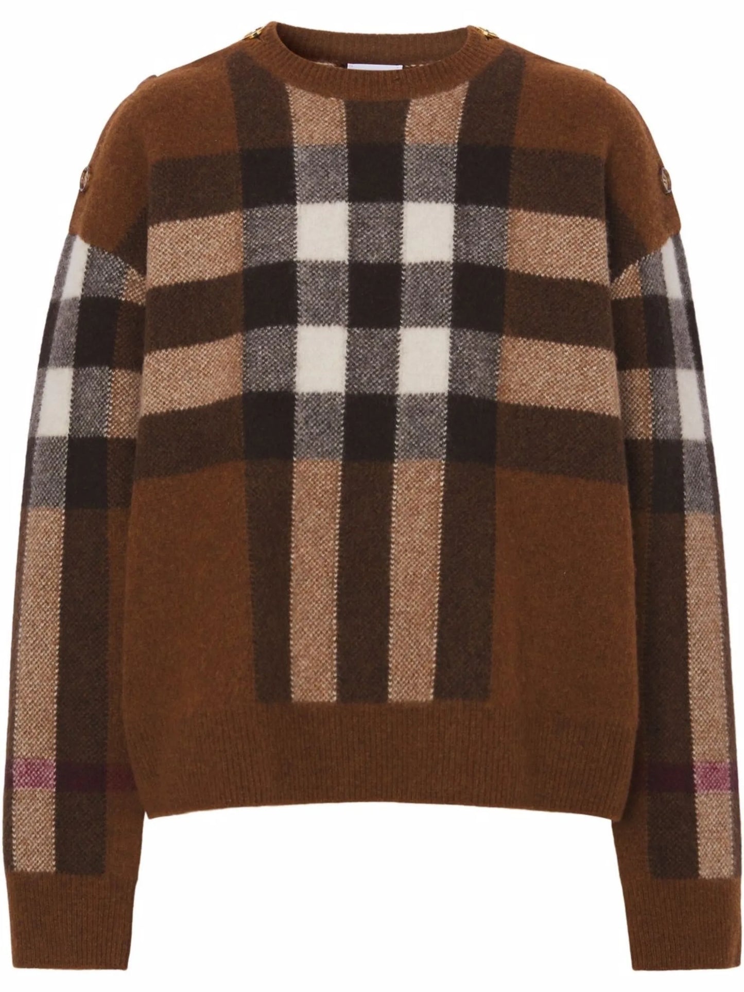 check wool-cashmere jumper