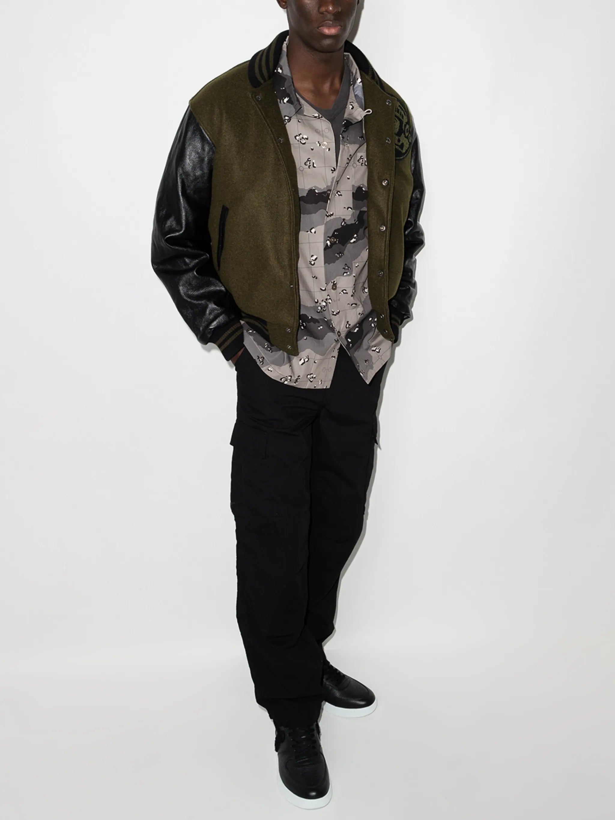 animal camouflage-print shirt