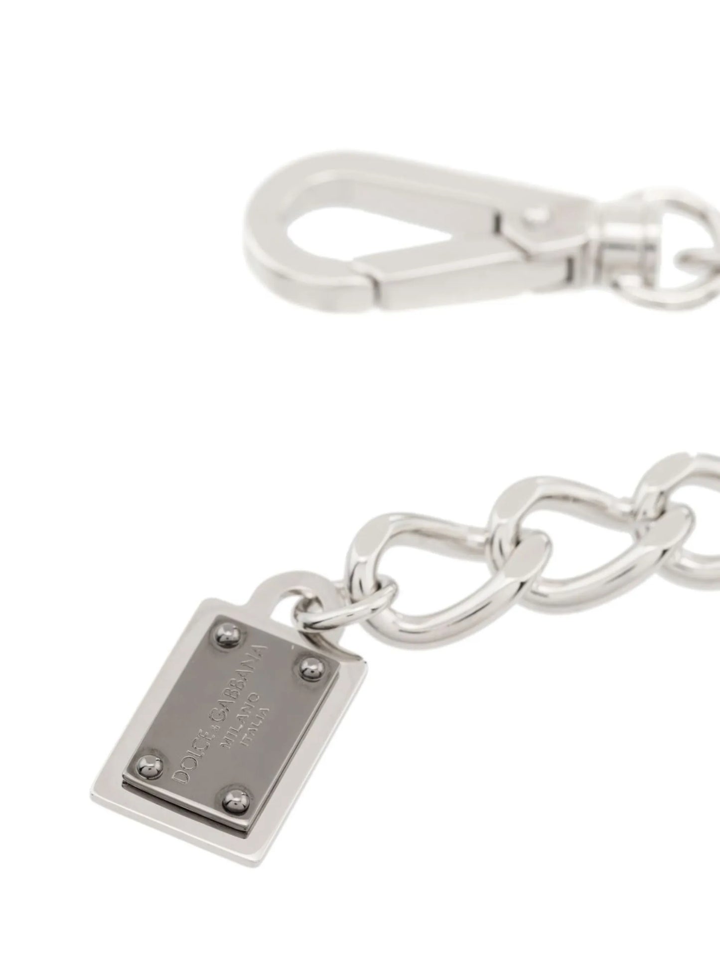 logo-plaque chain link bracelet