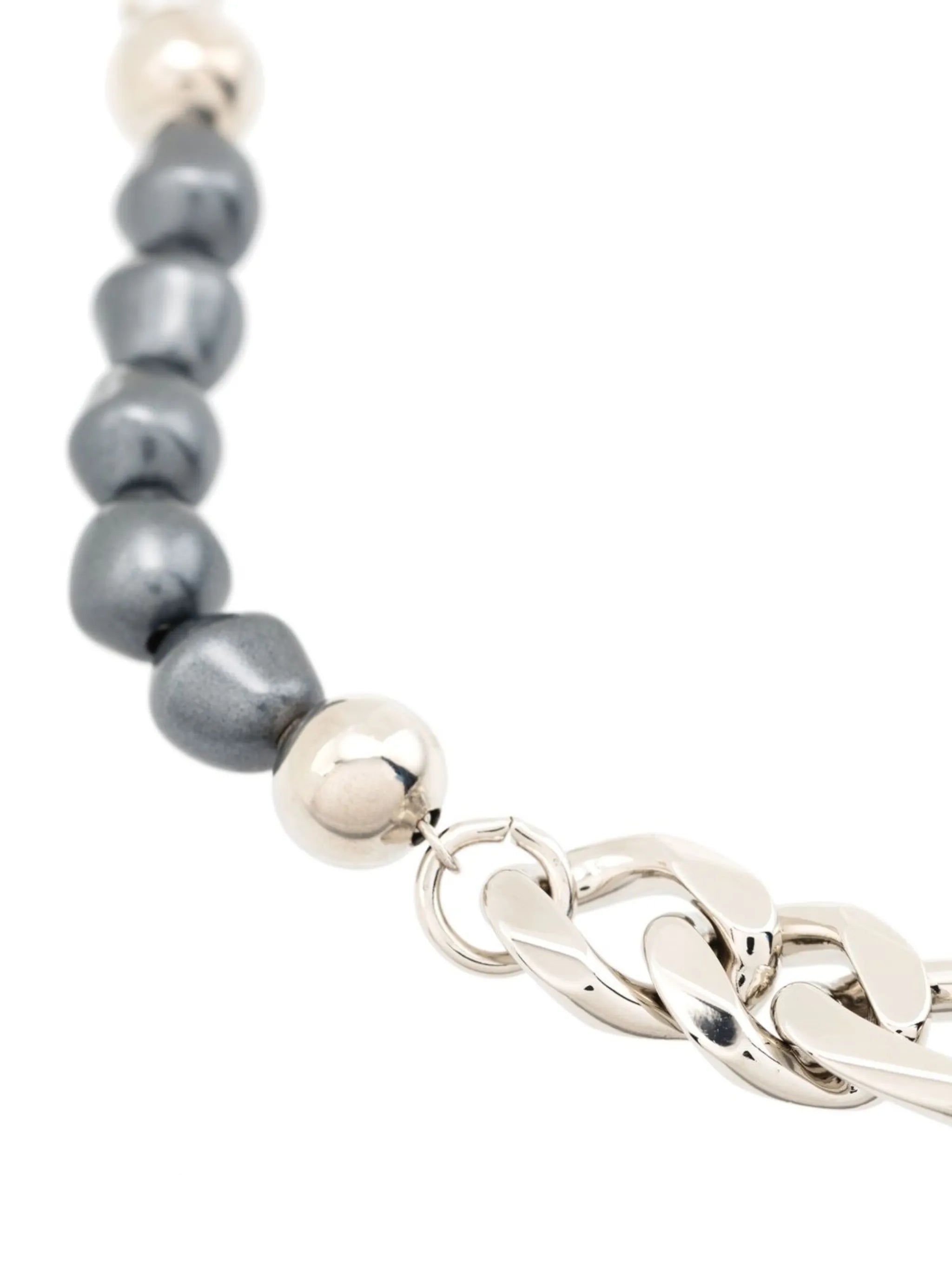 logo-plaque chain link bracelet
