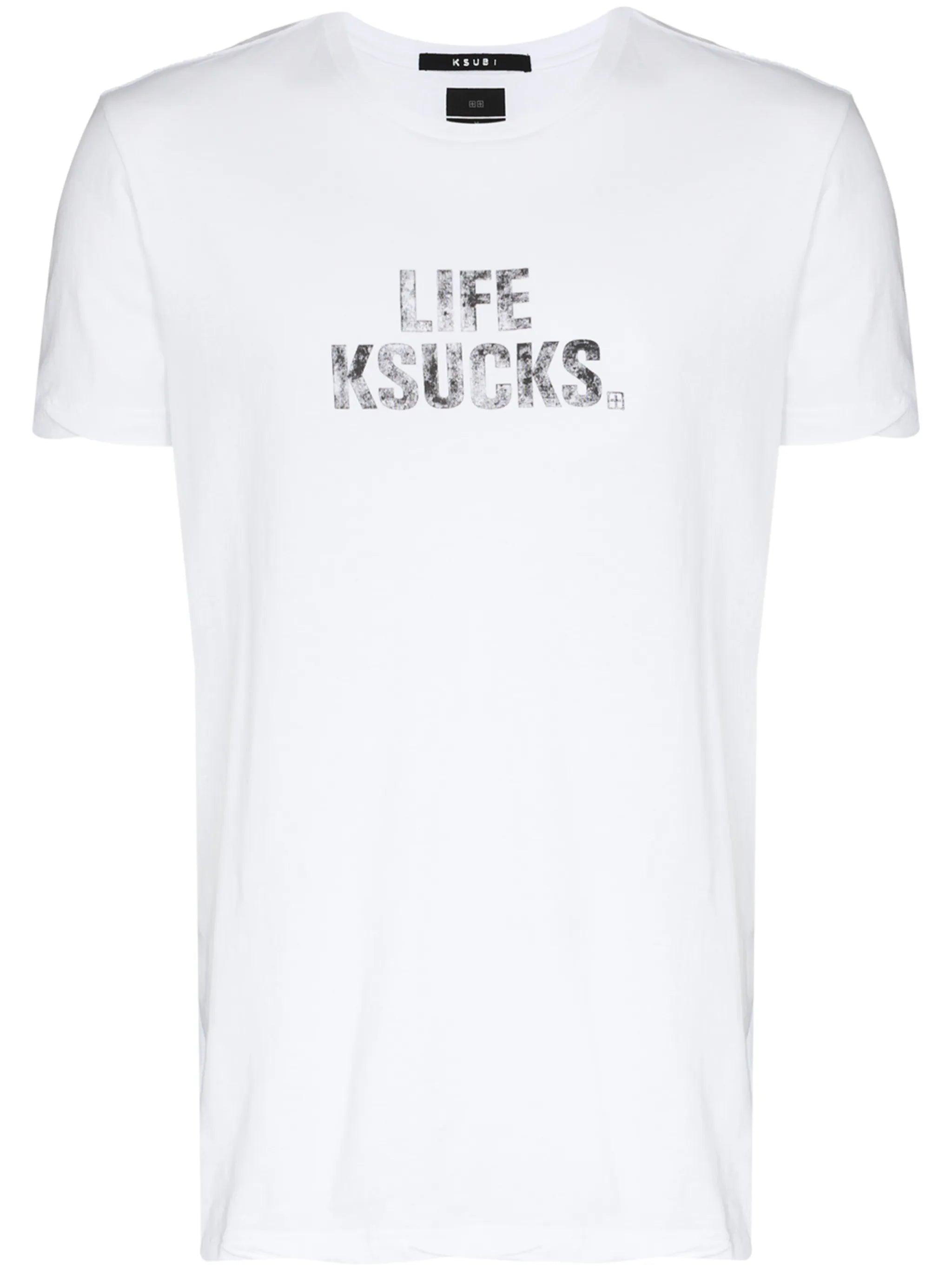 Seeing Lines slogan-print T-shirt