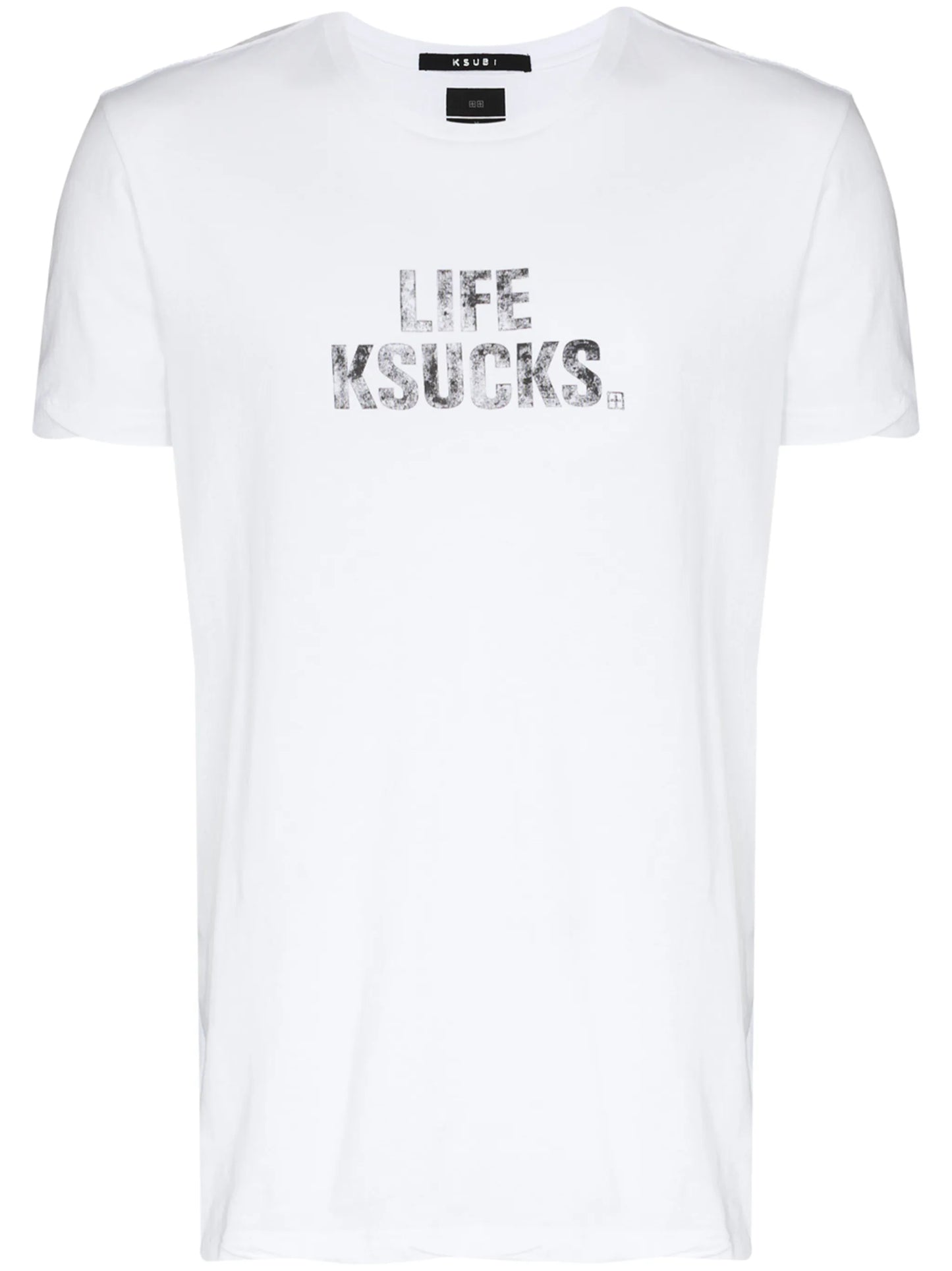 Seeing Lines slogan-print T-shirt