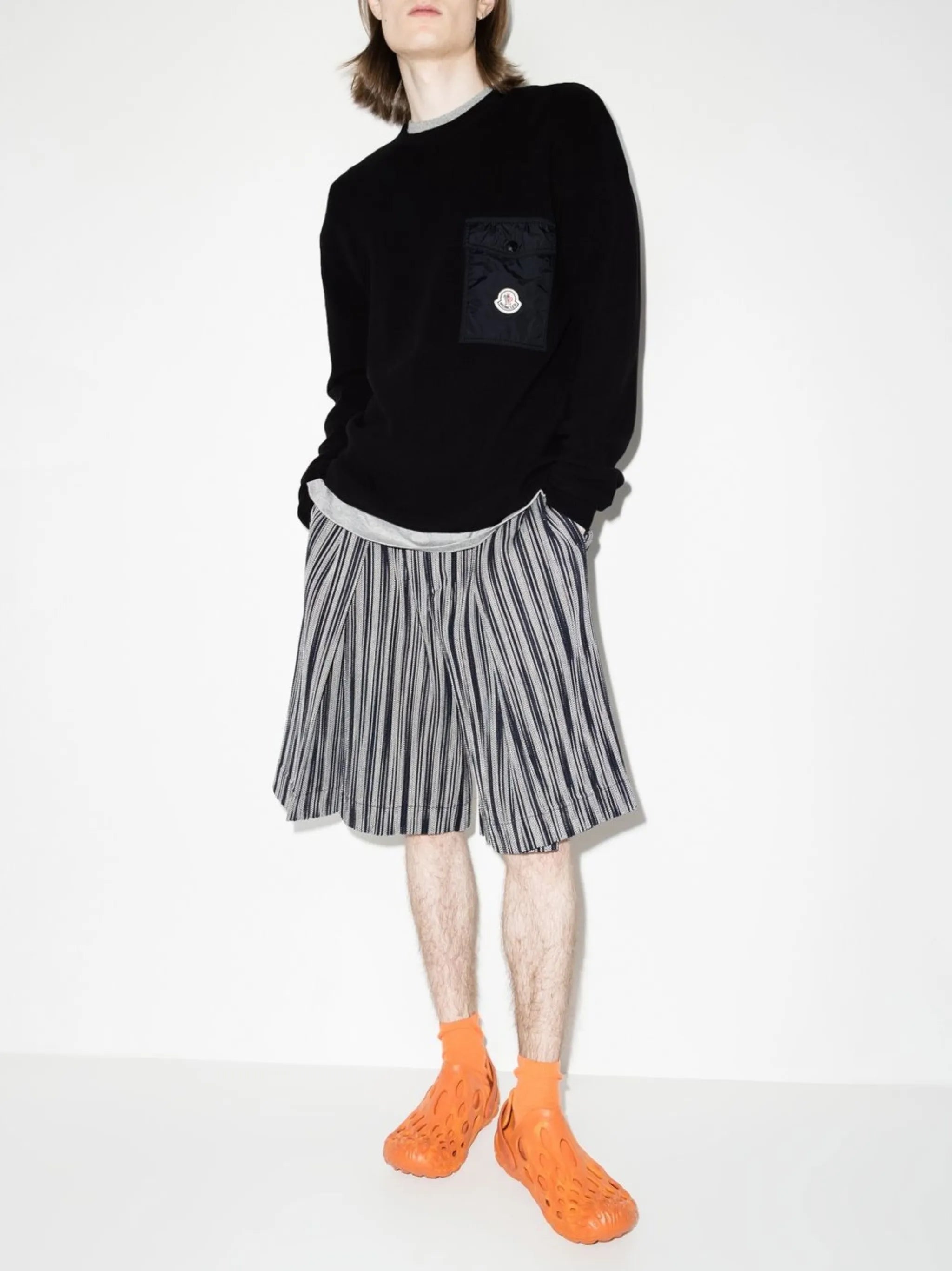 logo-patch ribbed jumper