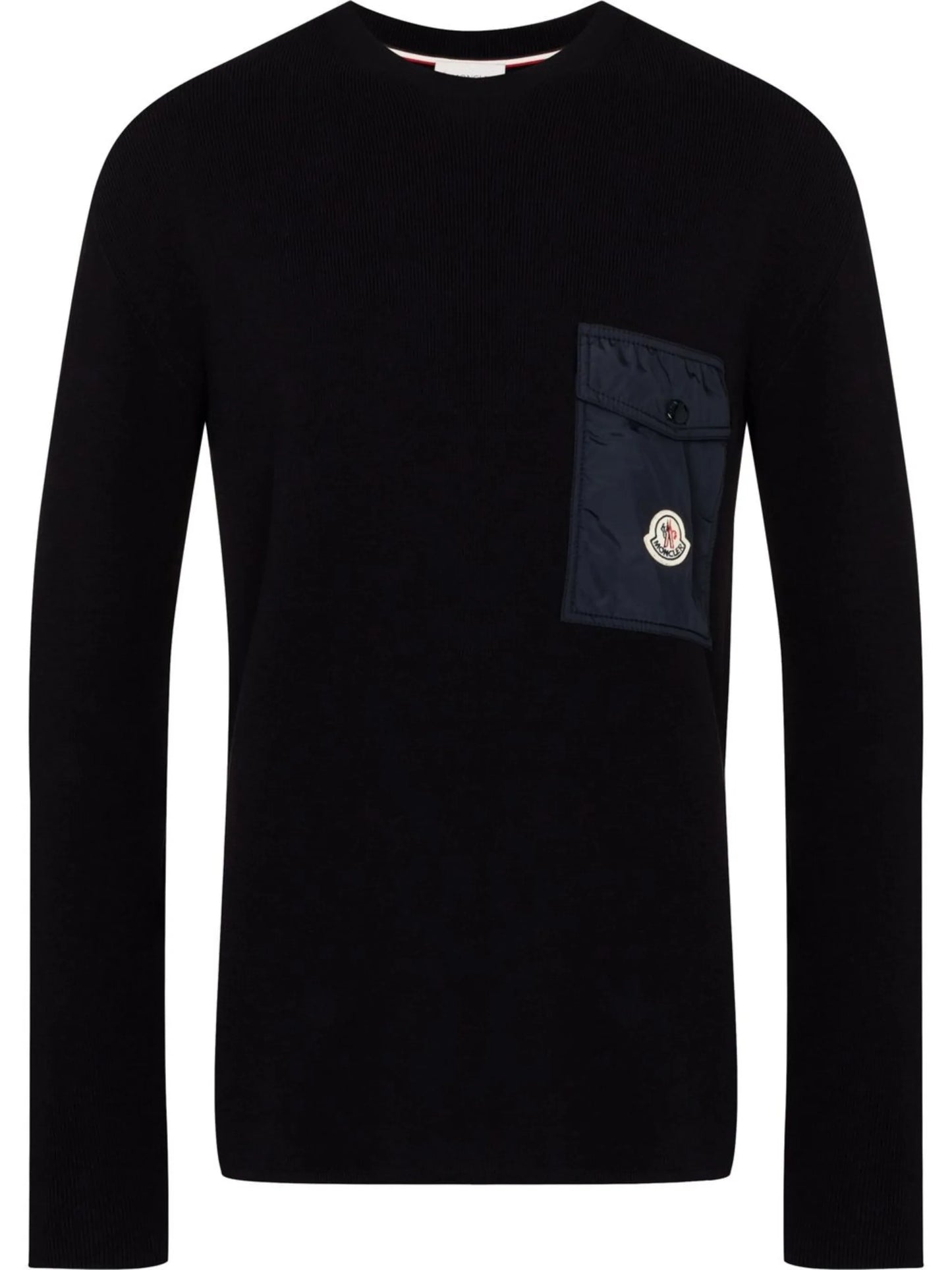 logo-patch ribbed jumper