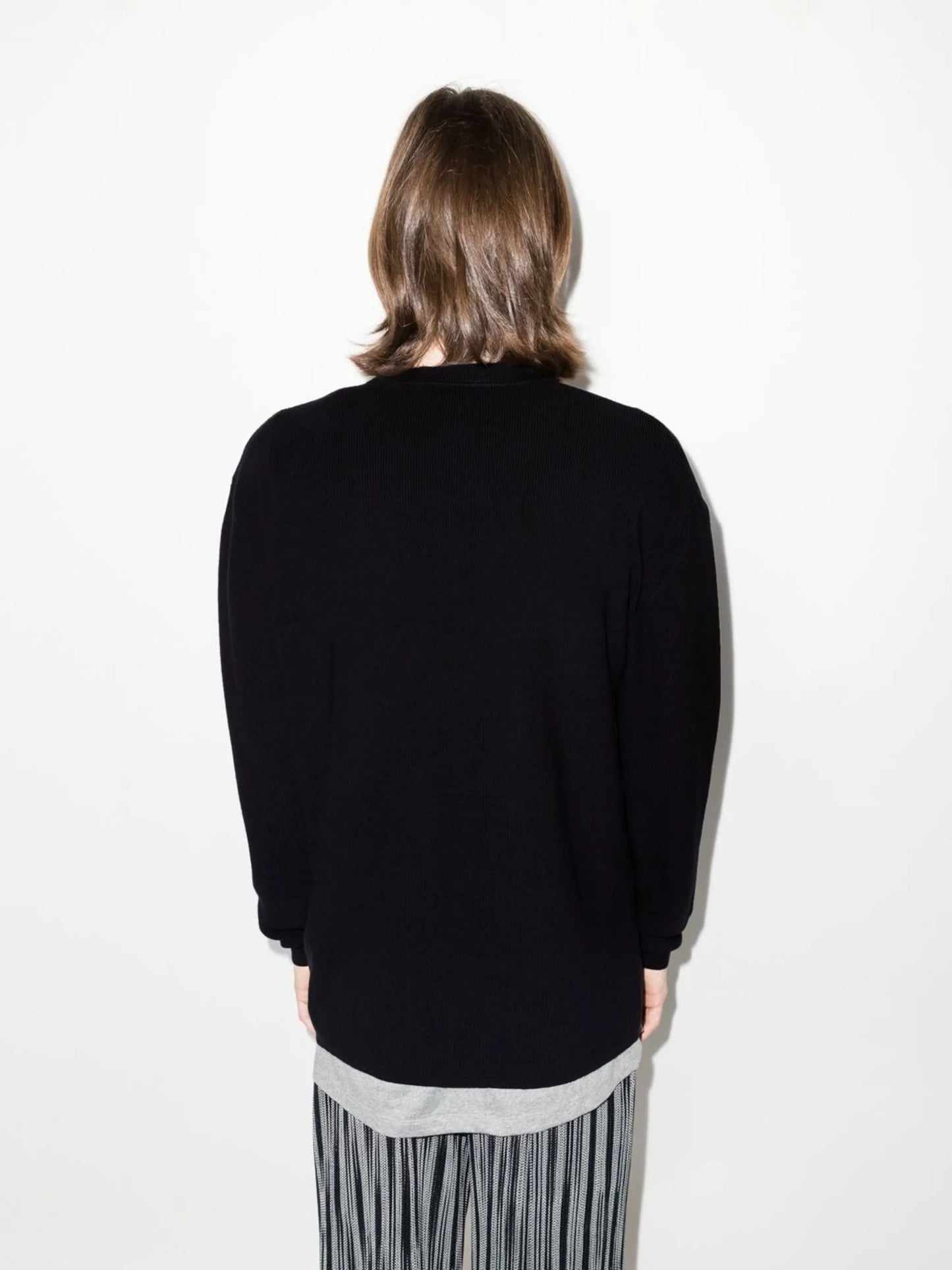 logo-patch ribbed jumper