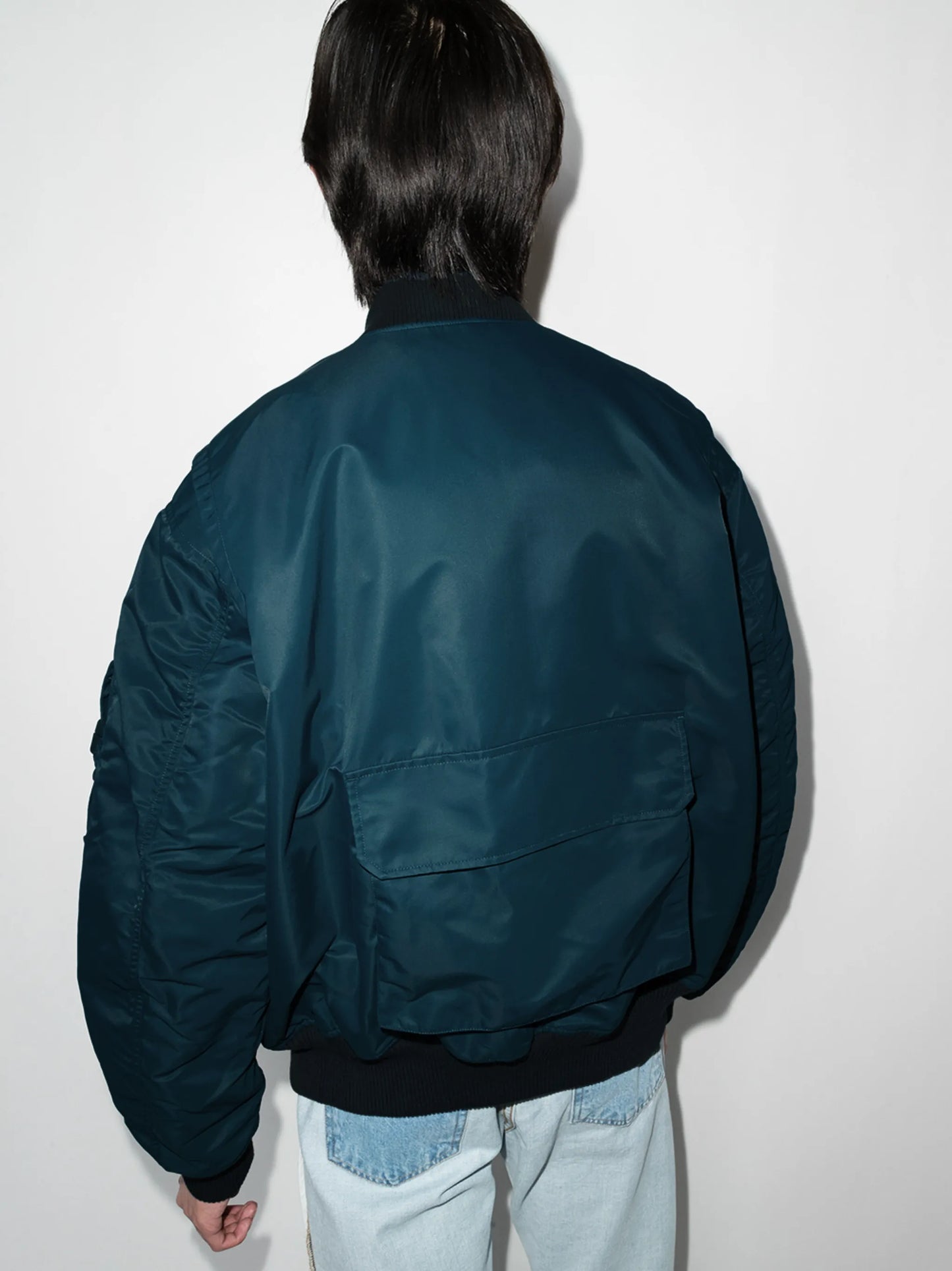reversible zip-up bomber jacket