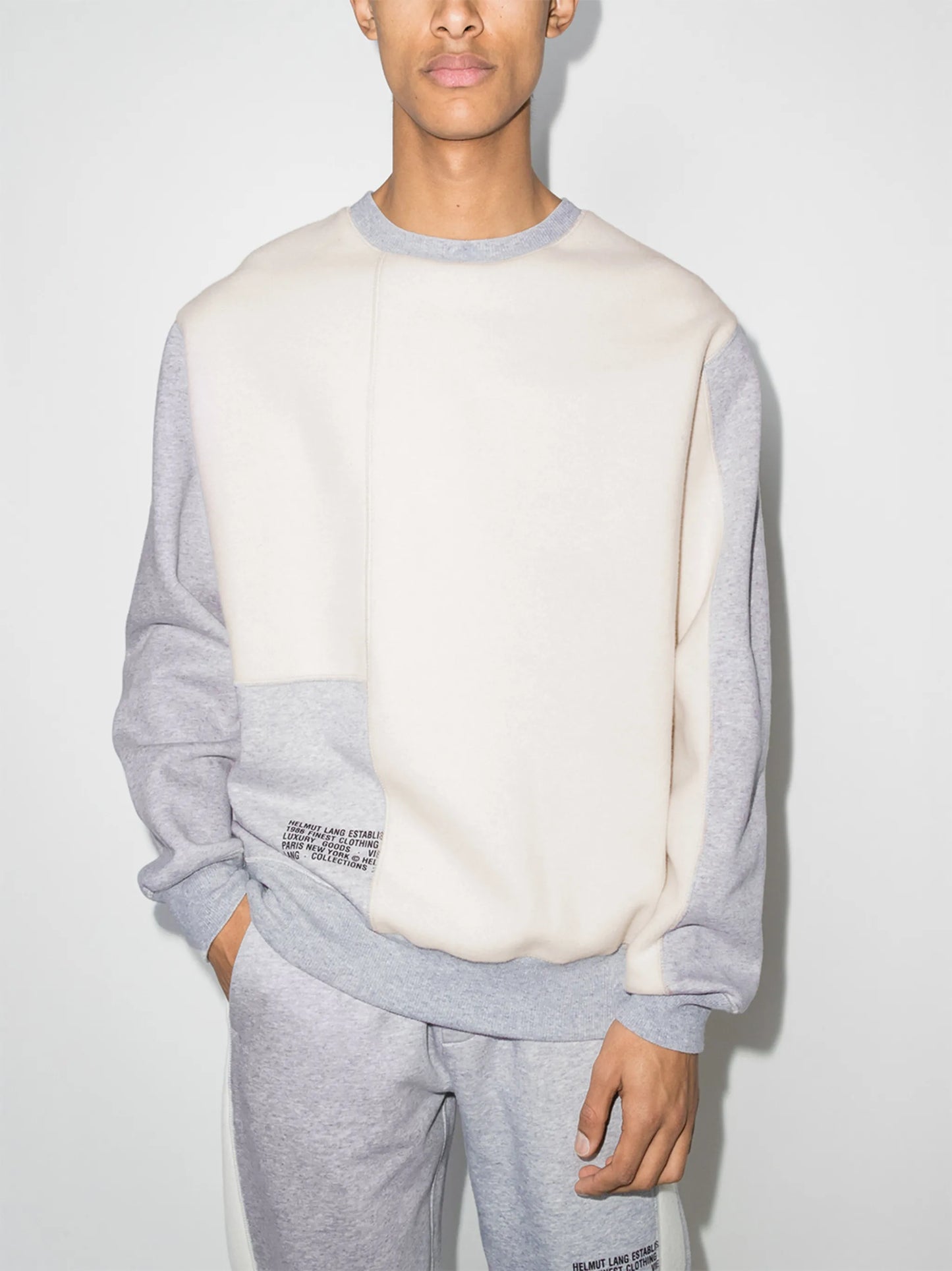 colour-block panelled sweatshirt