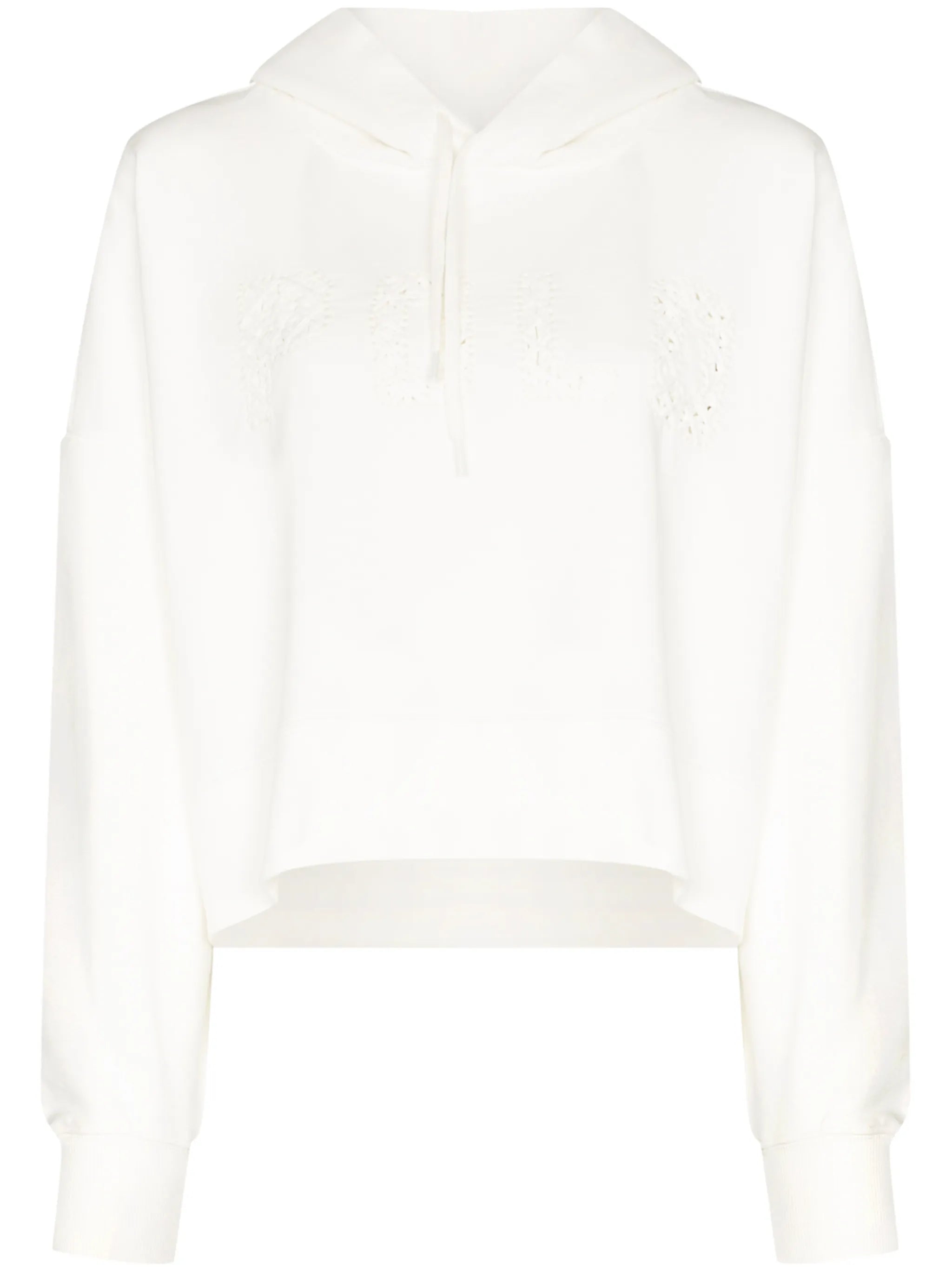 macram??-logo cotton hoodie