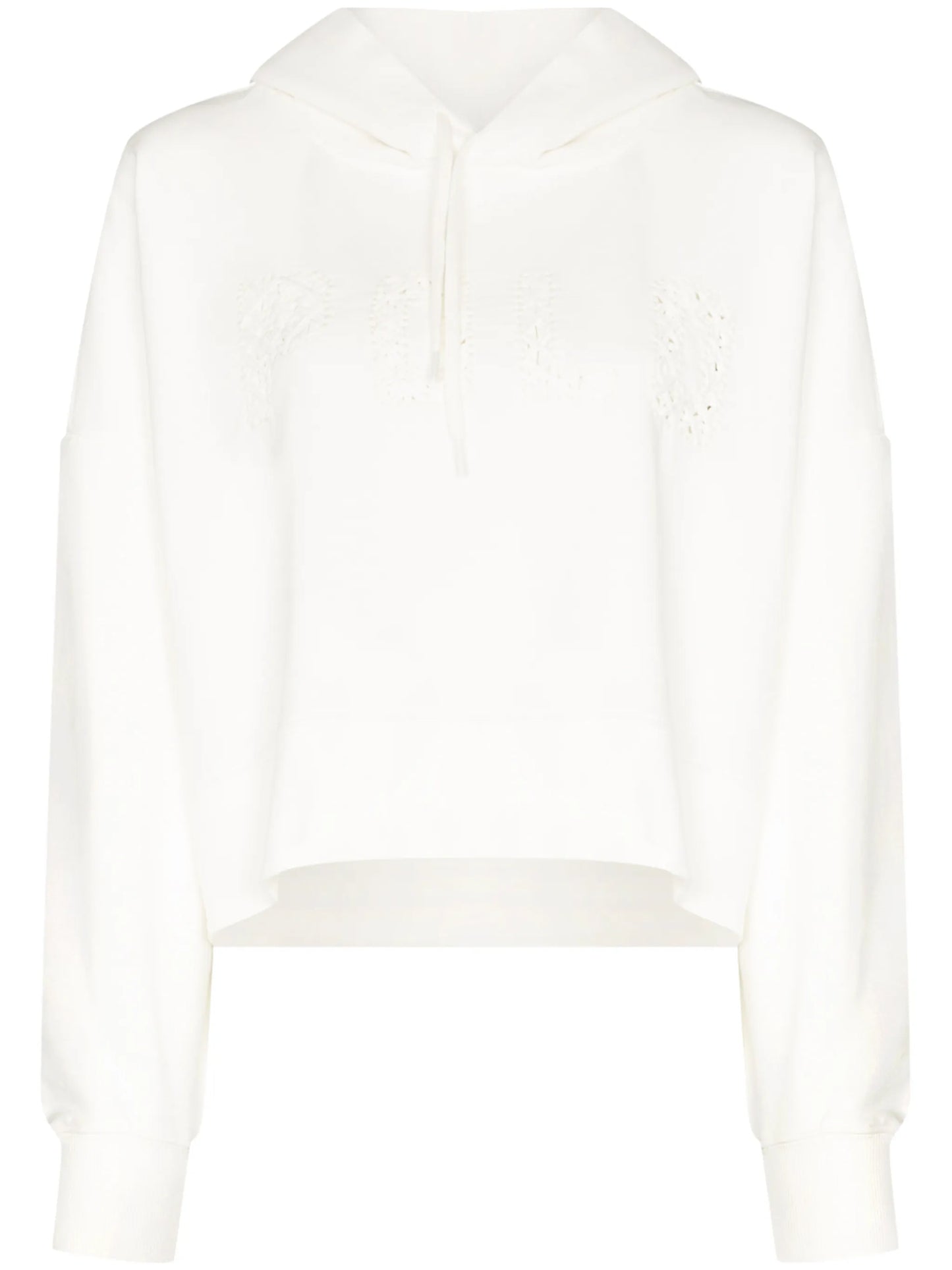 macram??-logo cotton hoodie