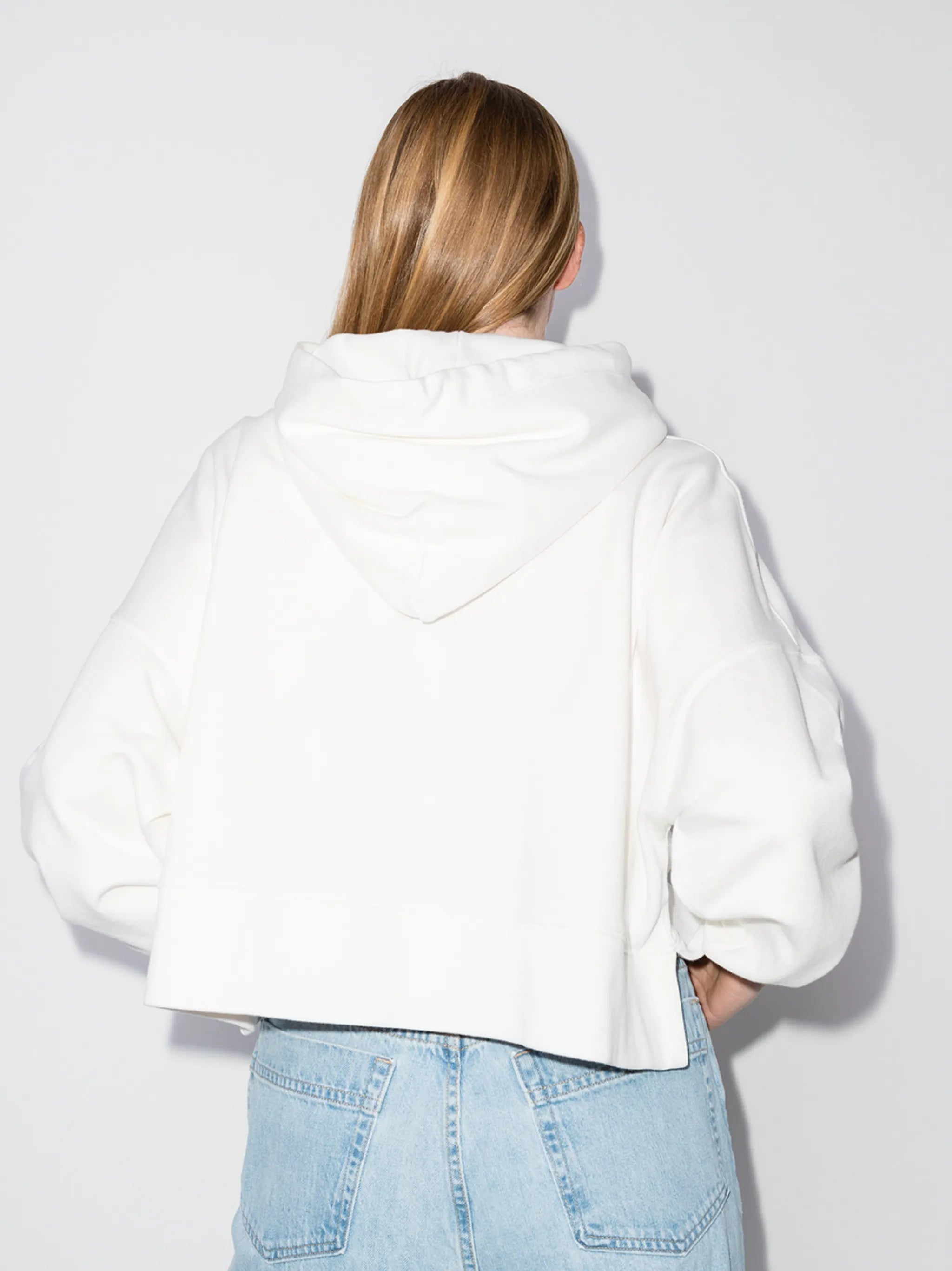 macram??-logo cotton hoodie