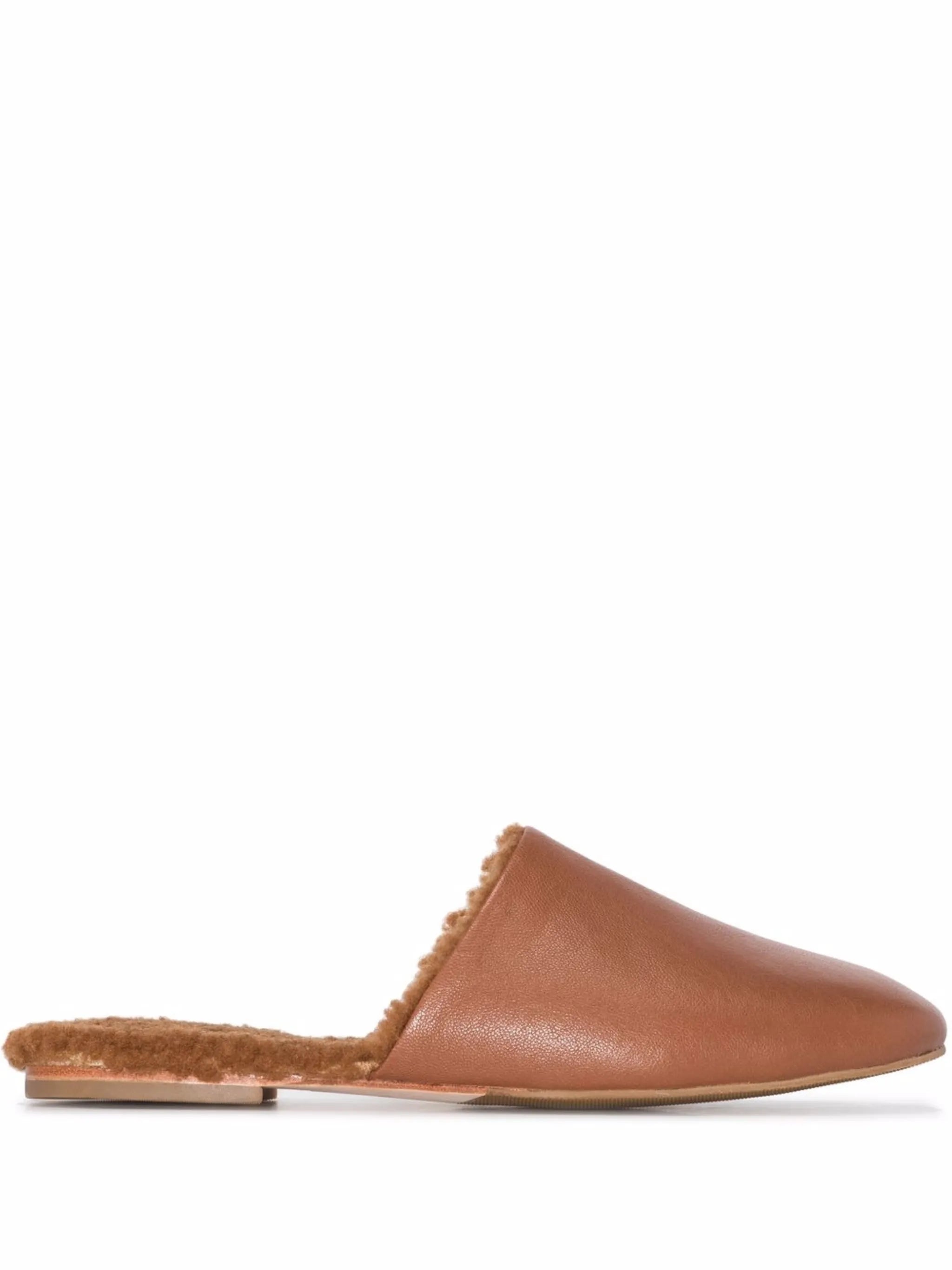 shearling leather slippers