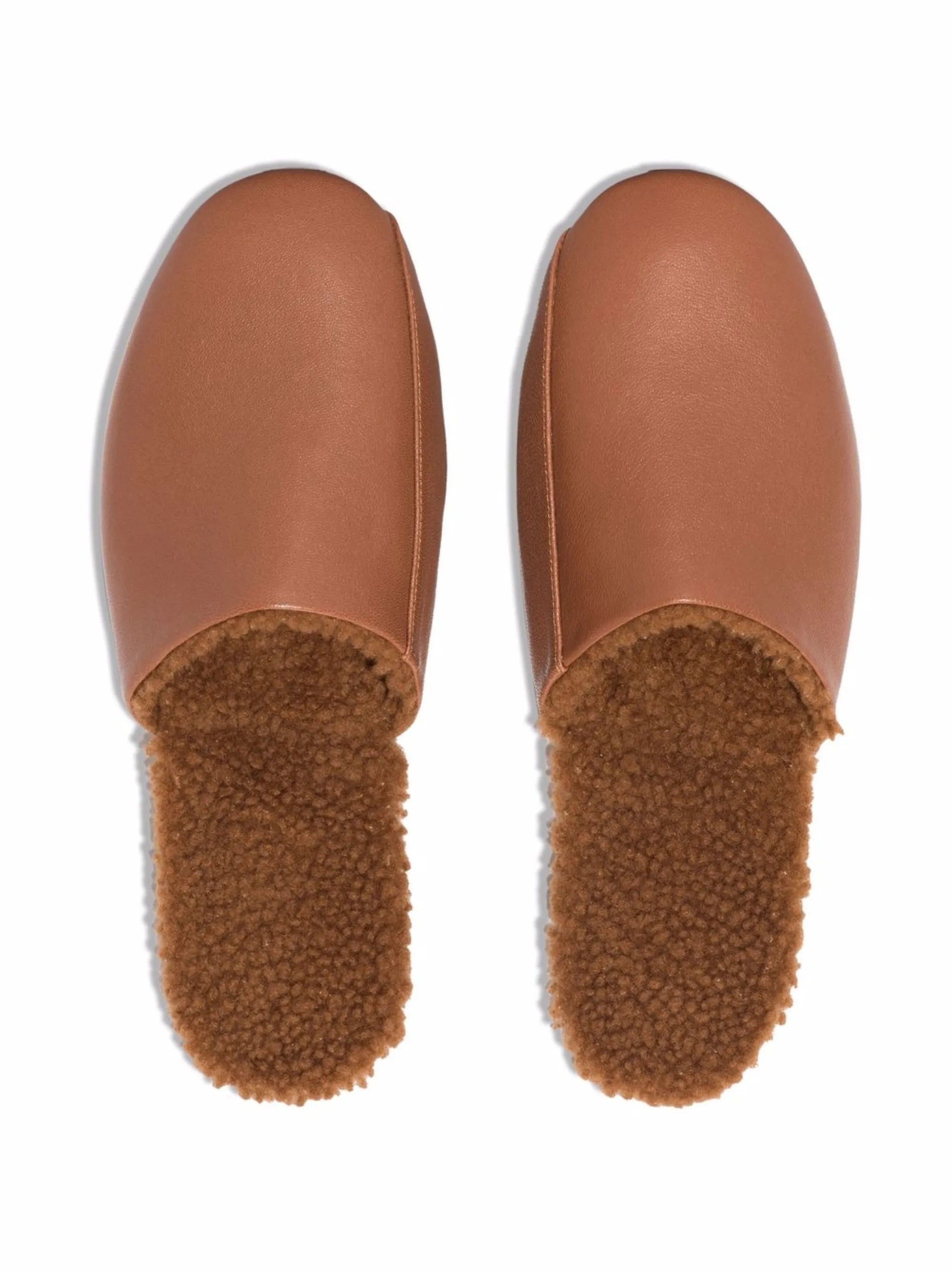 shearling leather slippers
