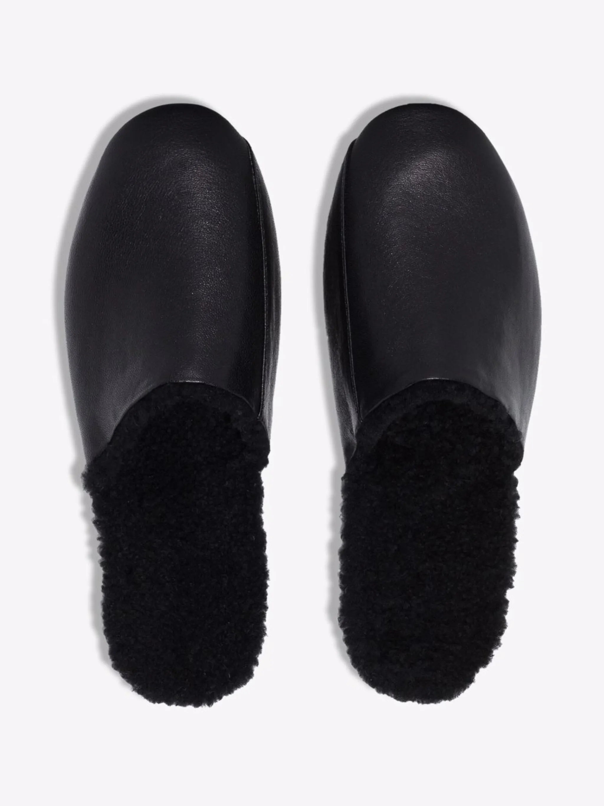shearling leather slippers