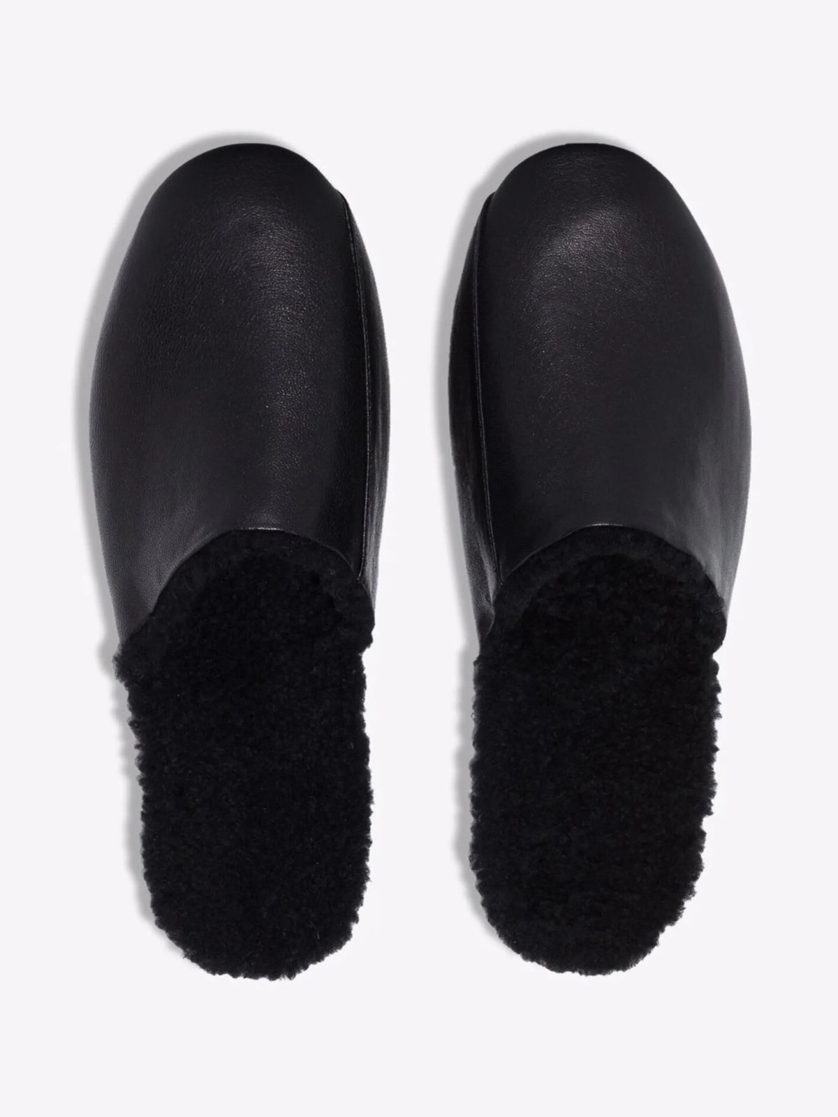 shearling leather slippers