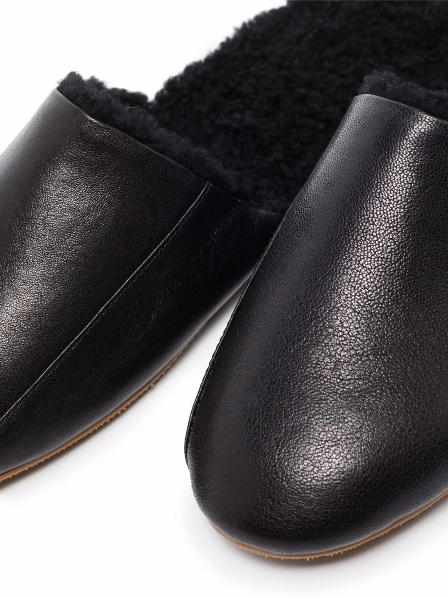 shearling leather slippers