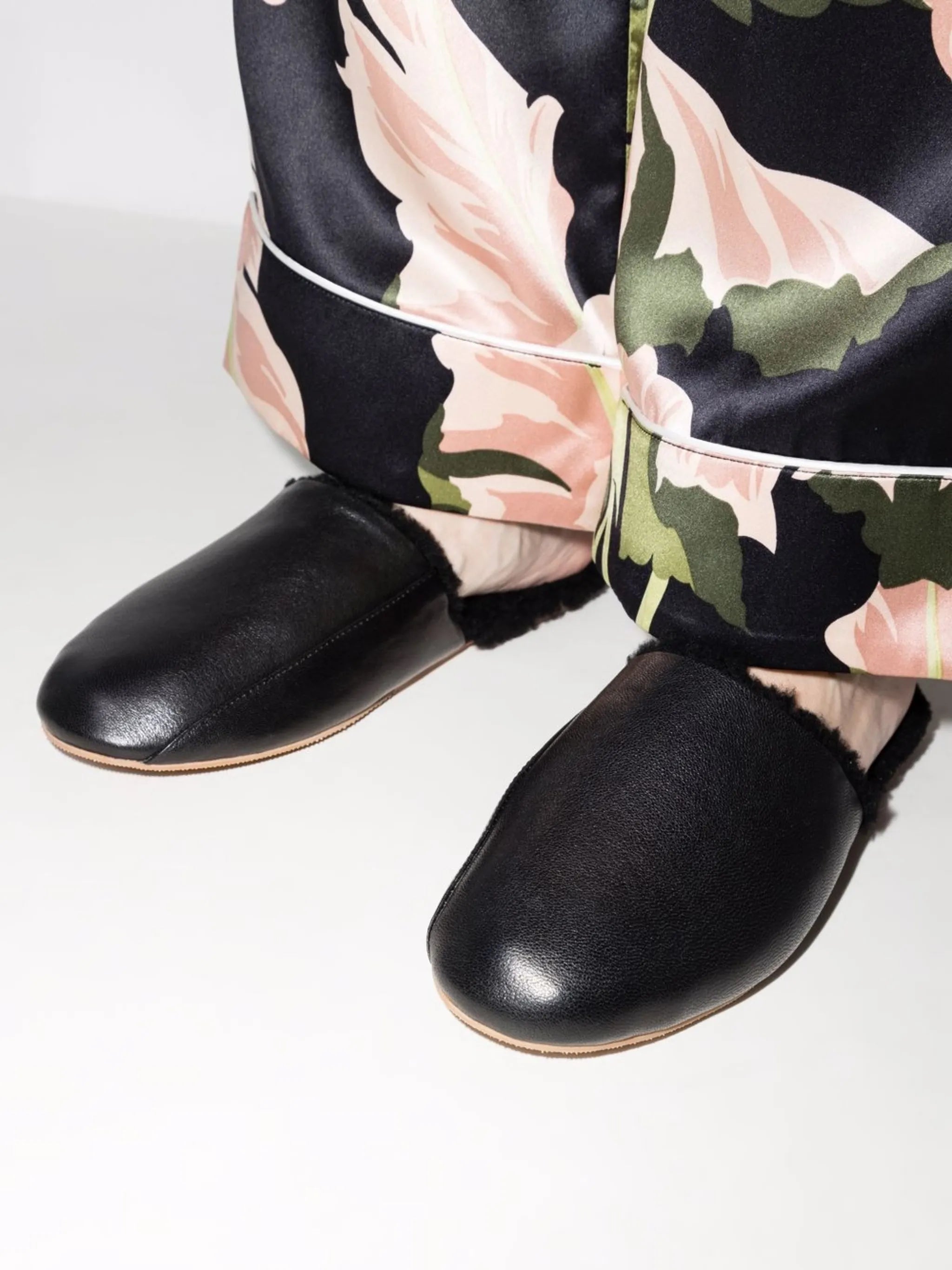 shearling leather slippers