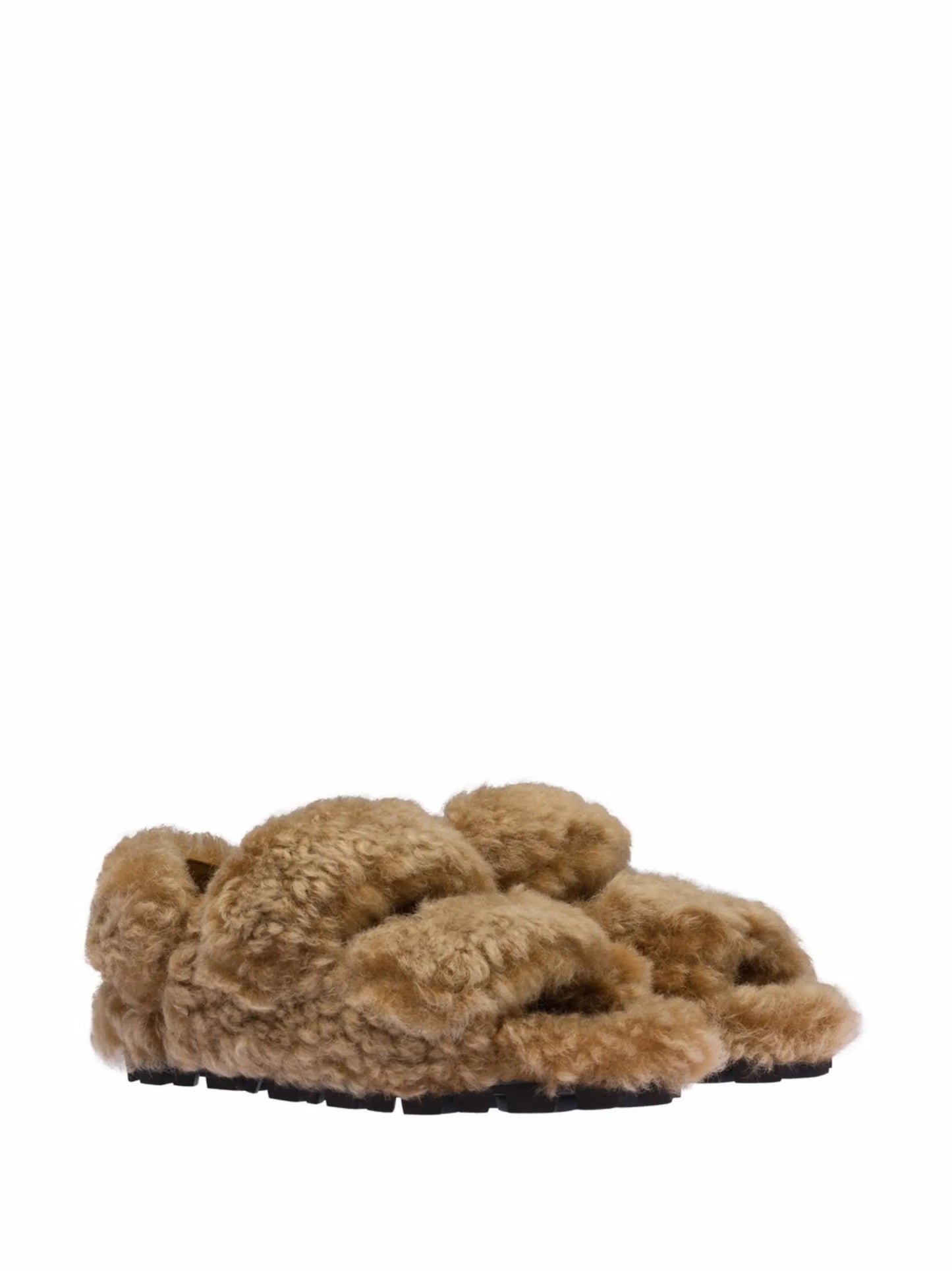 shearling slingback sandals