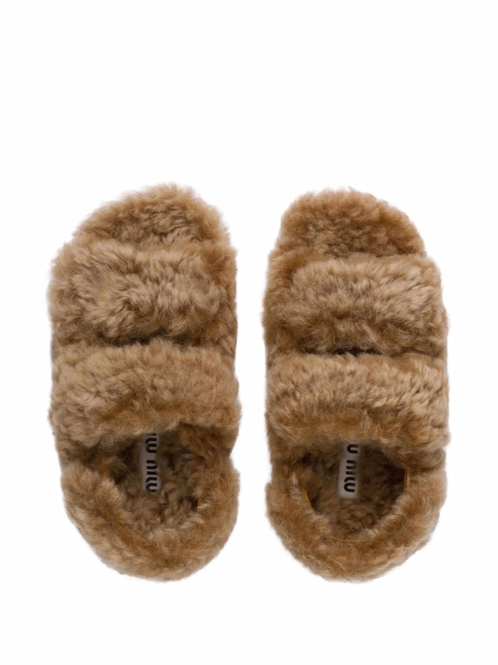 shearling slingback sandals