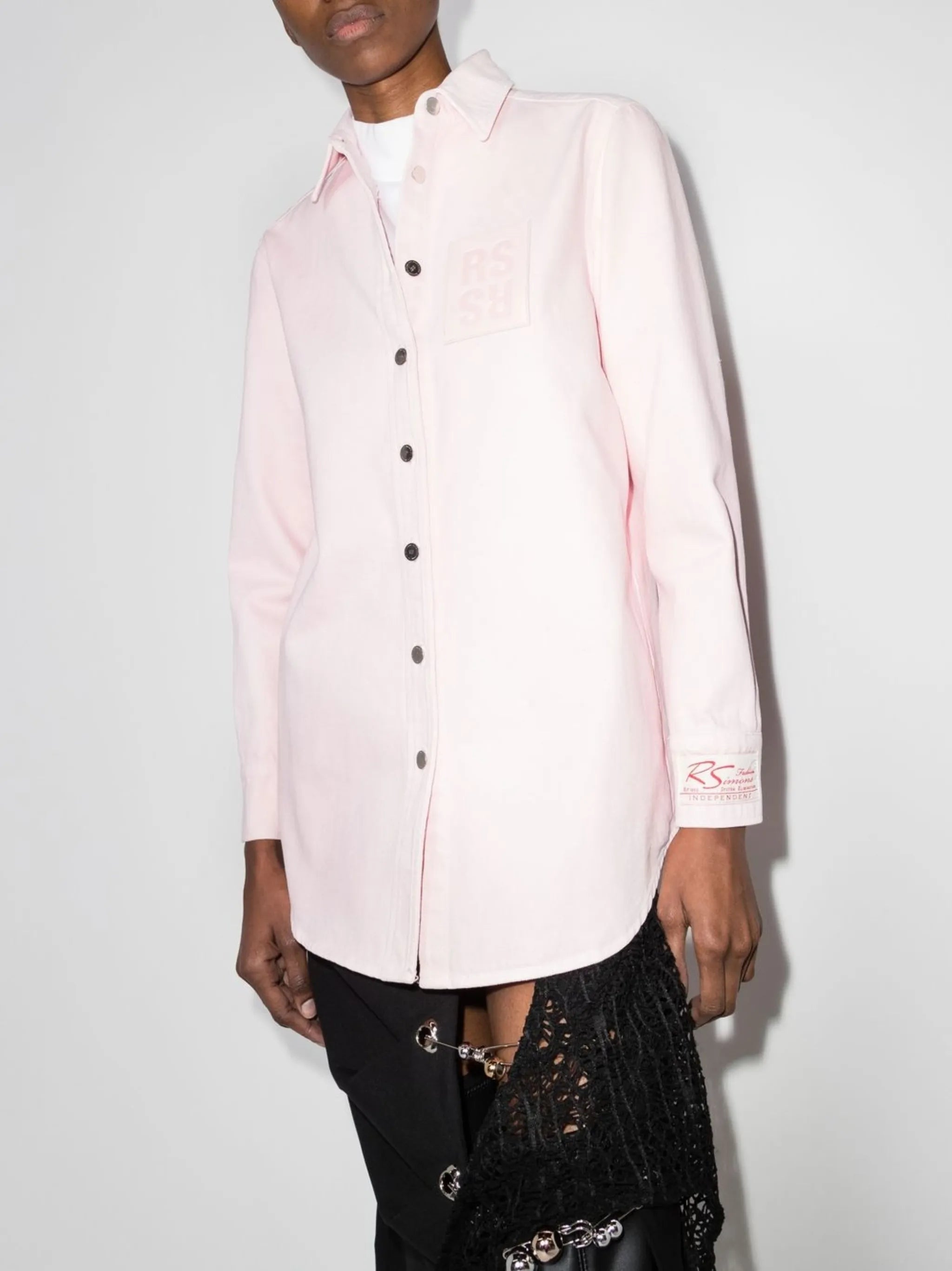 buttoned-up long-sleeved shirt