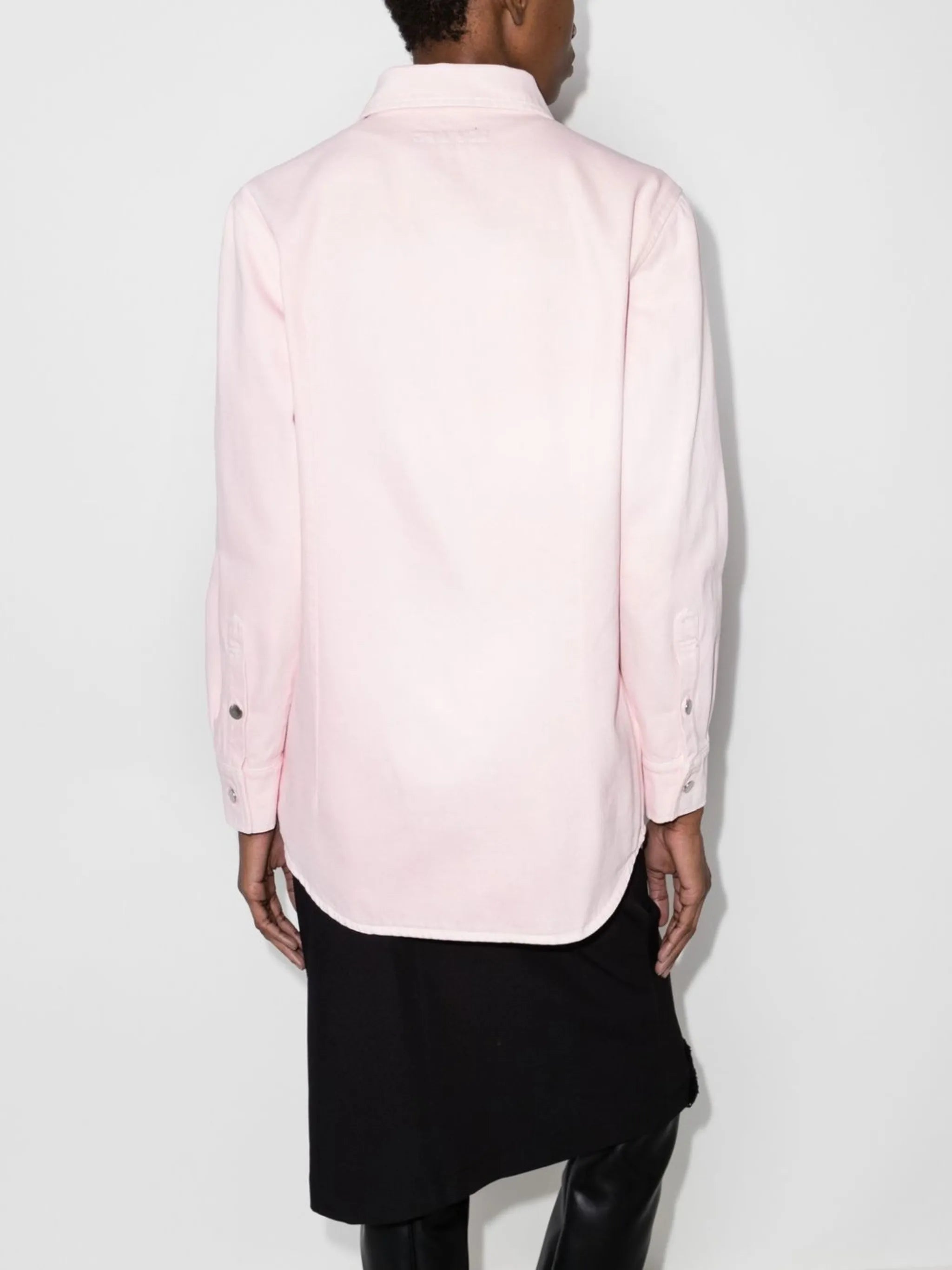 buttoned-up long-sleeved shirt