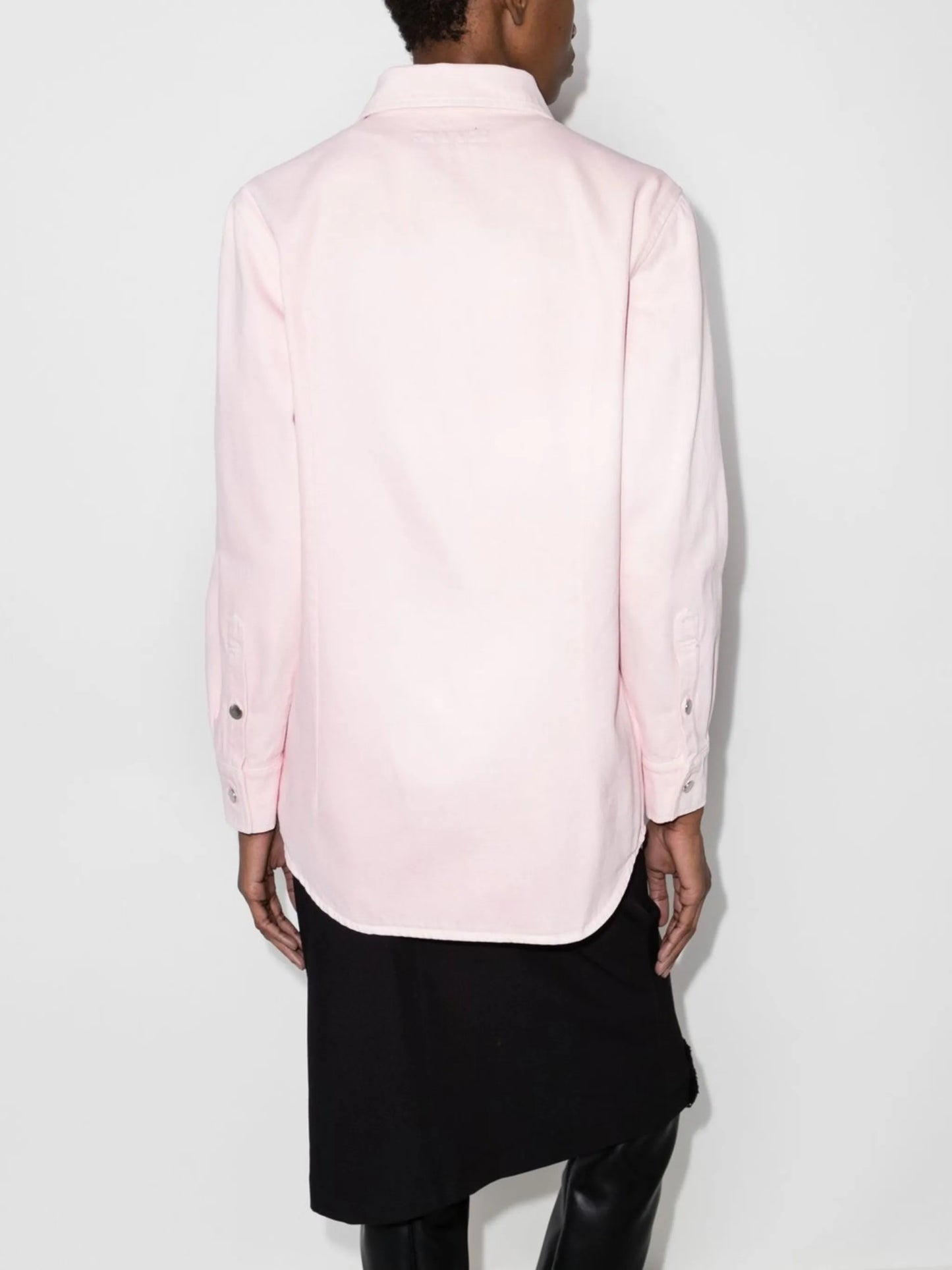 buttoned-up long-sleeved shirt