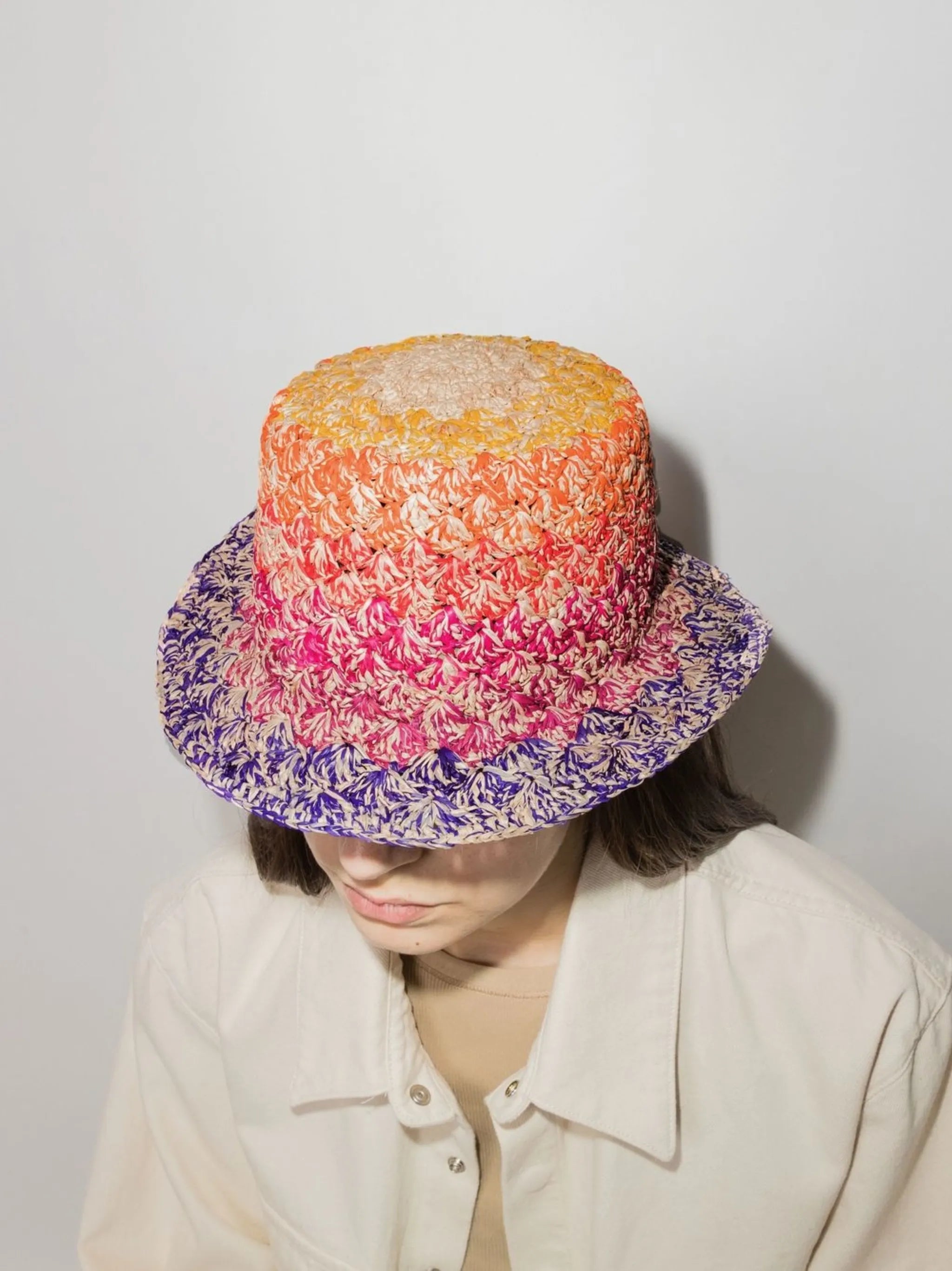 Positano crochet bucket hat