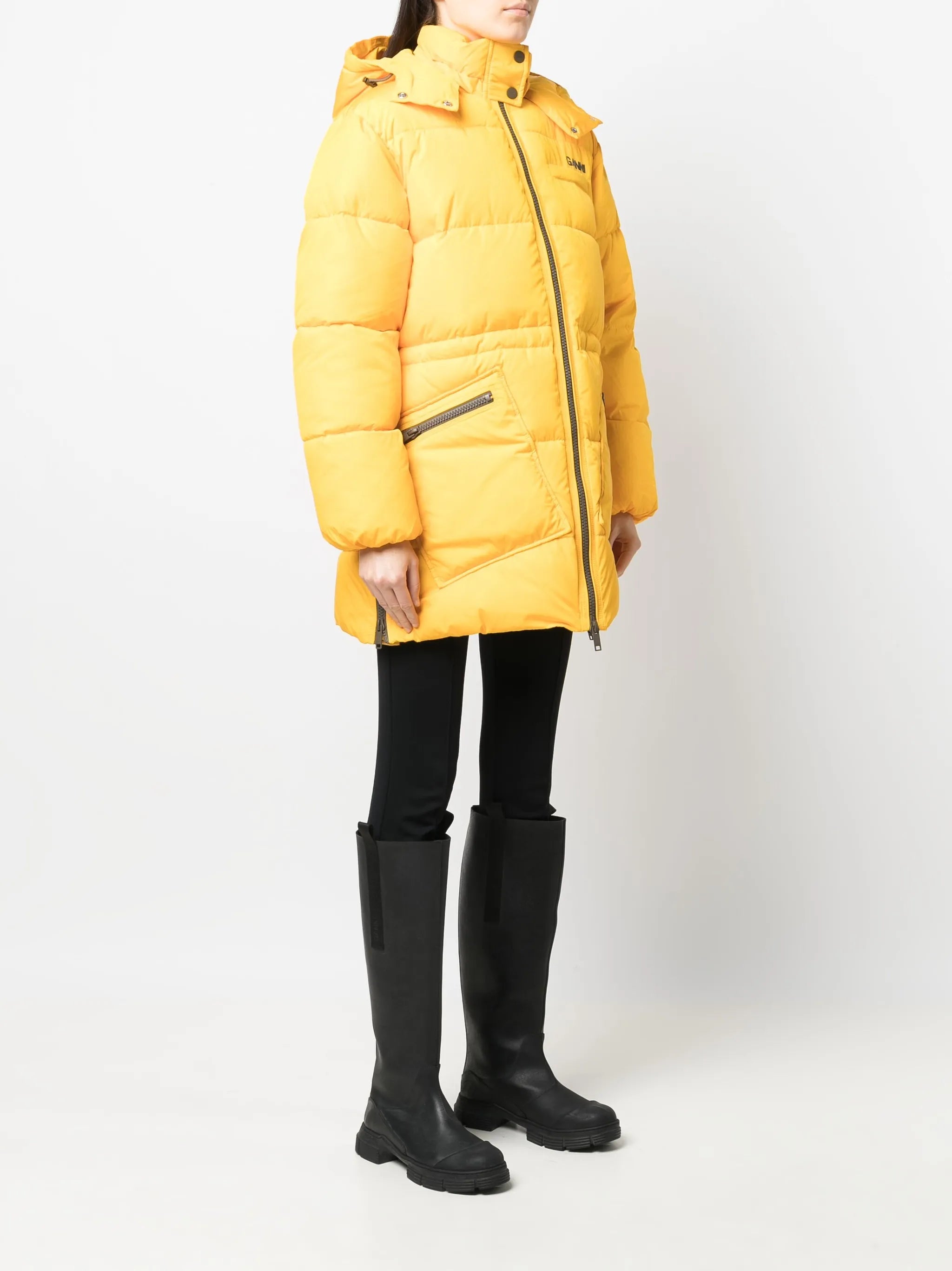 padded hooded coat