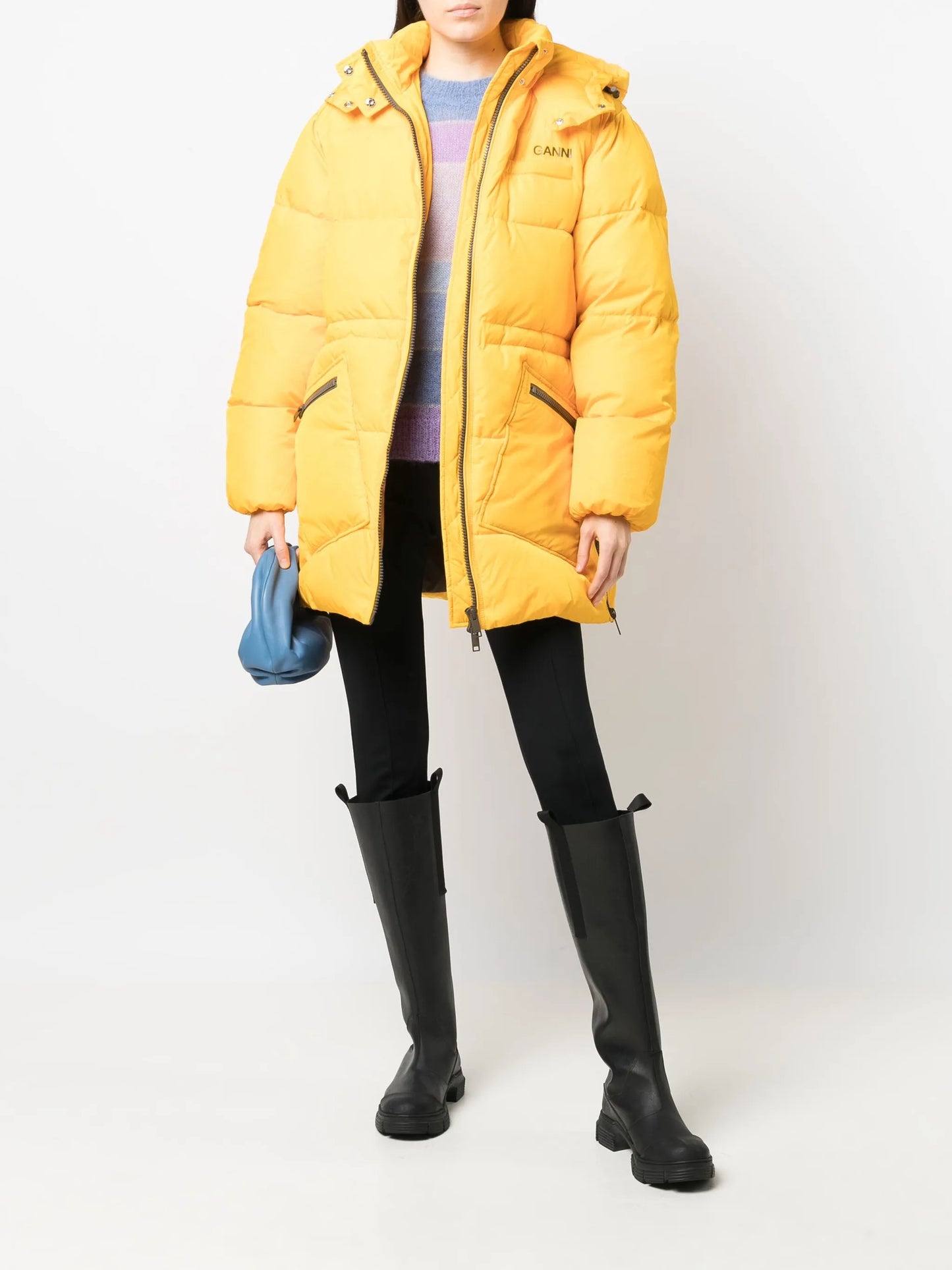 padded hooded coat
