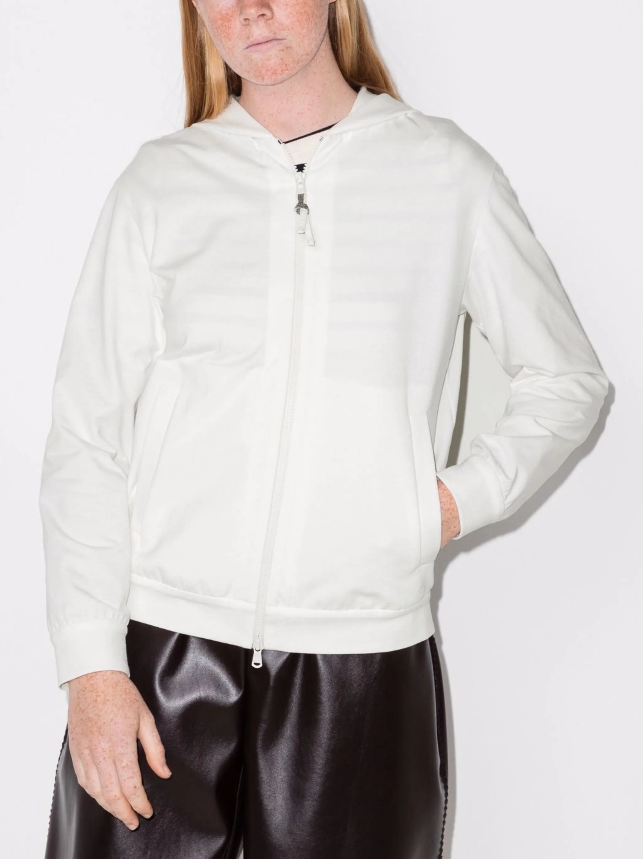 two-way zip-up hoodie