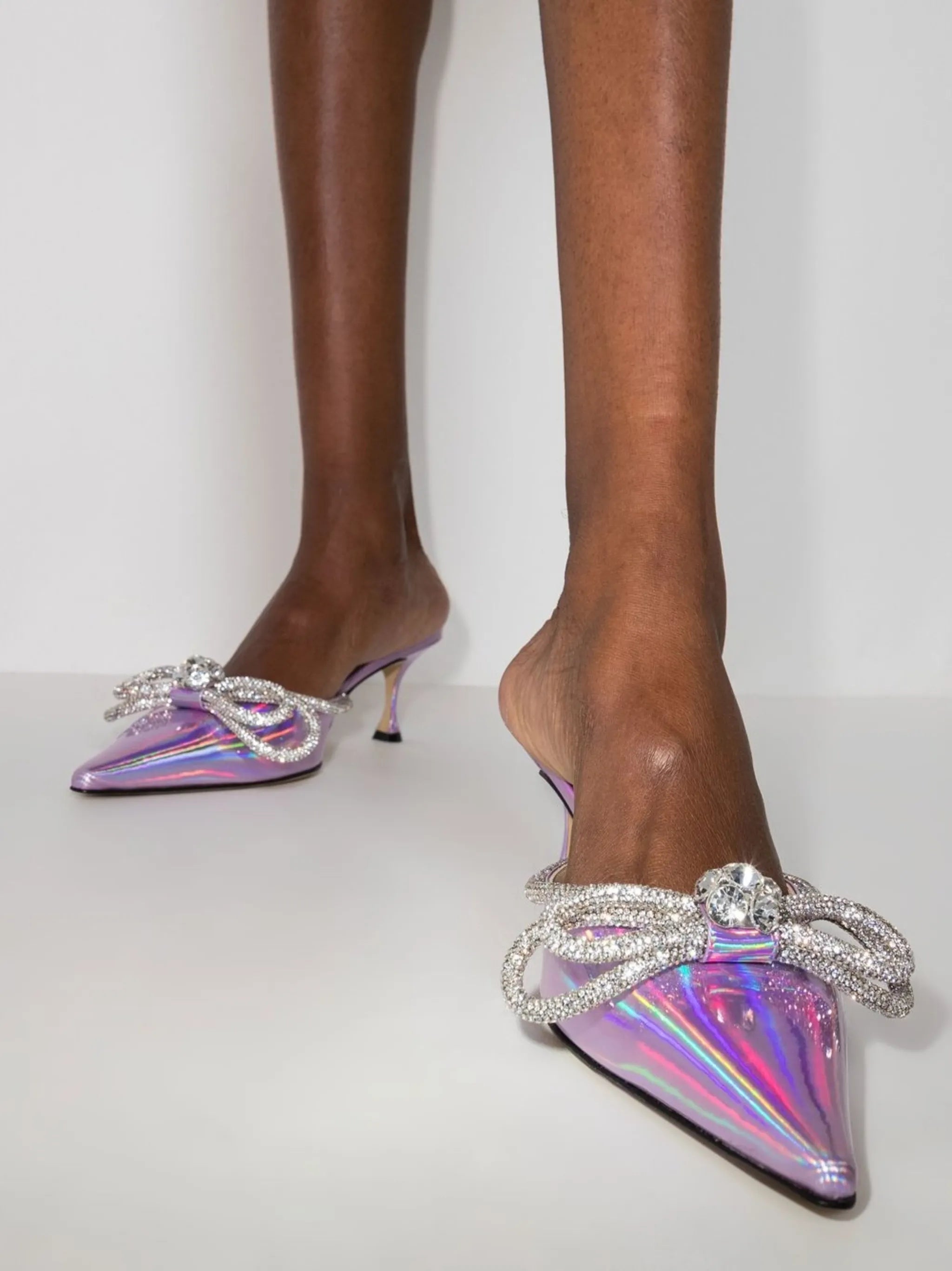 70mm bow-detail heeled pumps