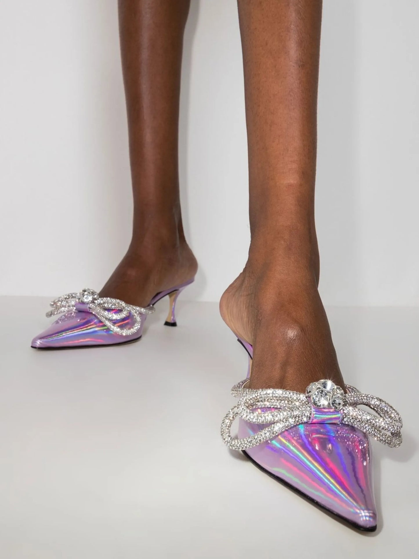 70mm bow-detail heeled pumps