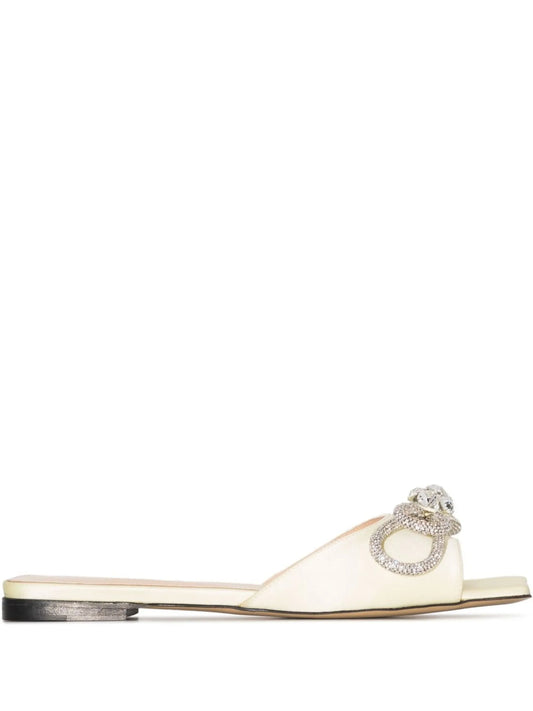 bow-detail square-toe sandals